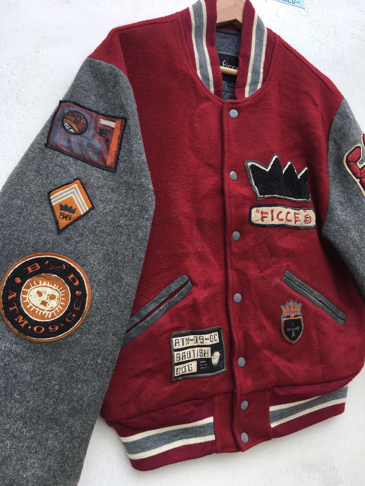 Japanese Brand Vintage 1980s Ficce by Yoshiyuki Konishi Varsity Jacket Size US L / EU 52-54 / 3 - 12 Thumbnail