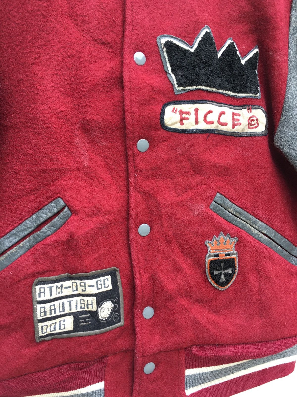 Japanese Brand Vintage 1980s Ficce by Yoshiyuki Konishi Varsity Jacket Size US L / EU 52-54 / 3 - 14 Thumbnail