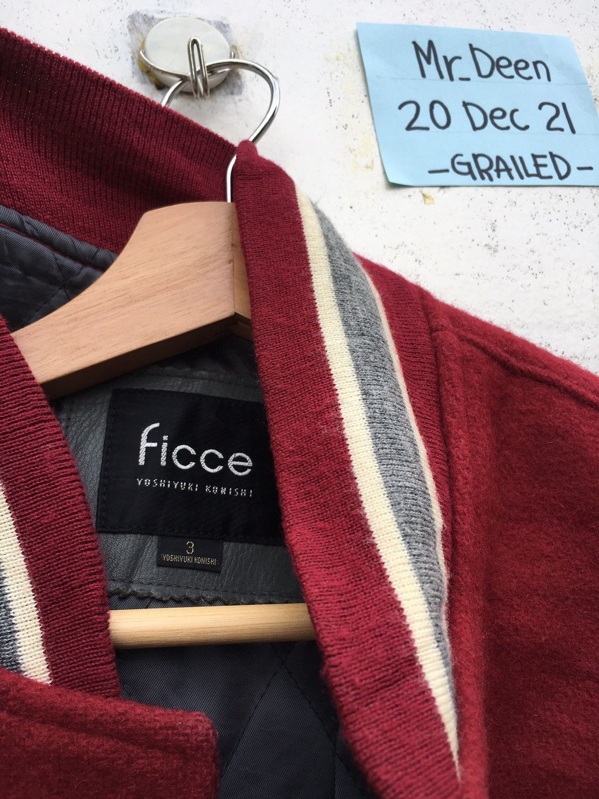 Japanese Brand Vintage 1980s Ficce by Yoshiyuki Konishi Varsity Jacket Size US L / EU 52-54 / 3 - 17 Thumbnail