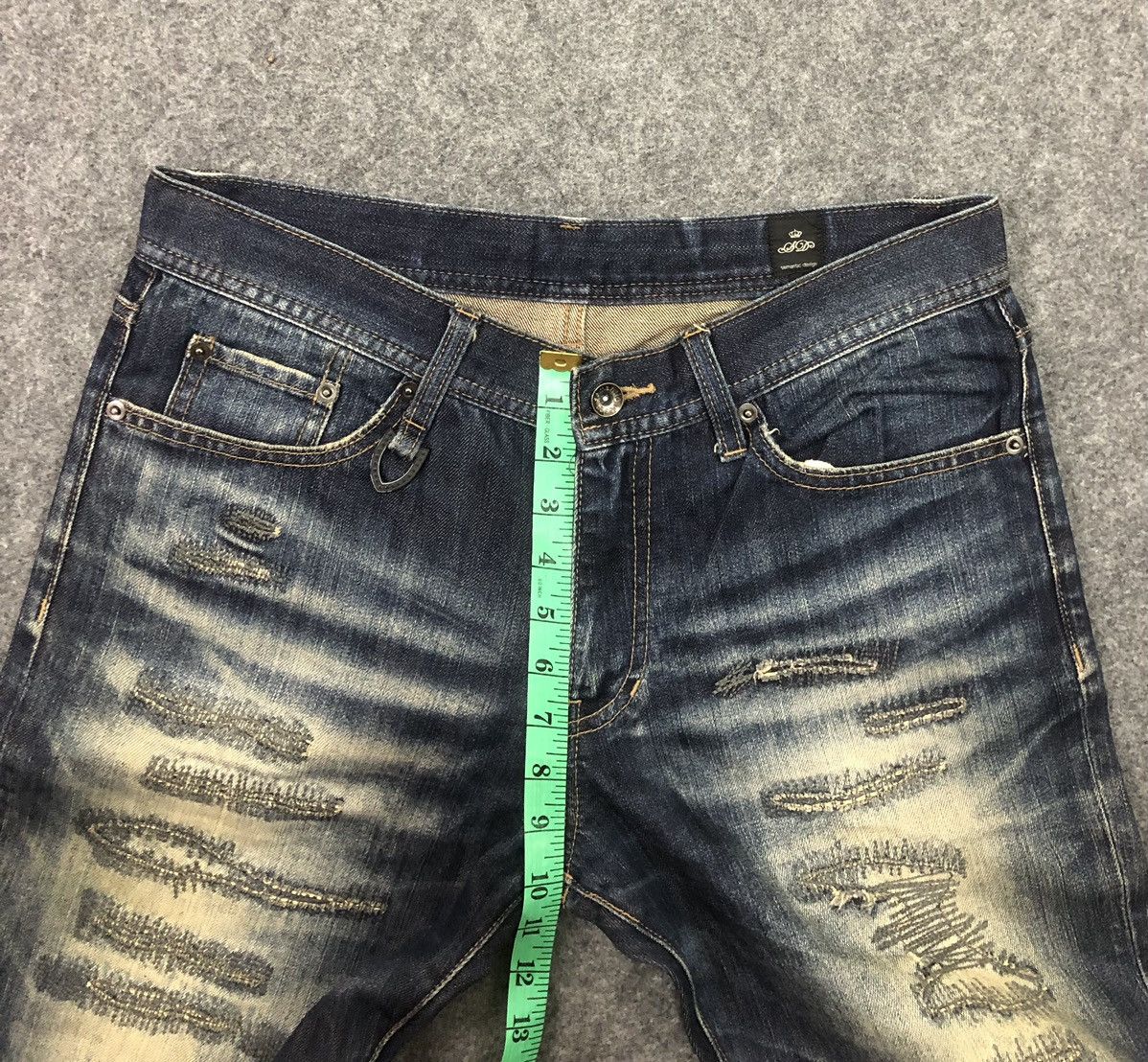 Japanese Brand SEMANTIC DESIGN Denim Distressed Style Kapital Inspired Size US 32 / EU 48 - 13 Thumbnail