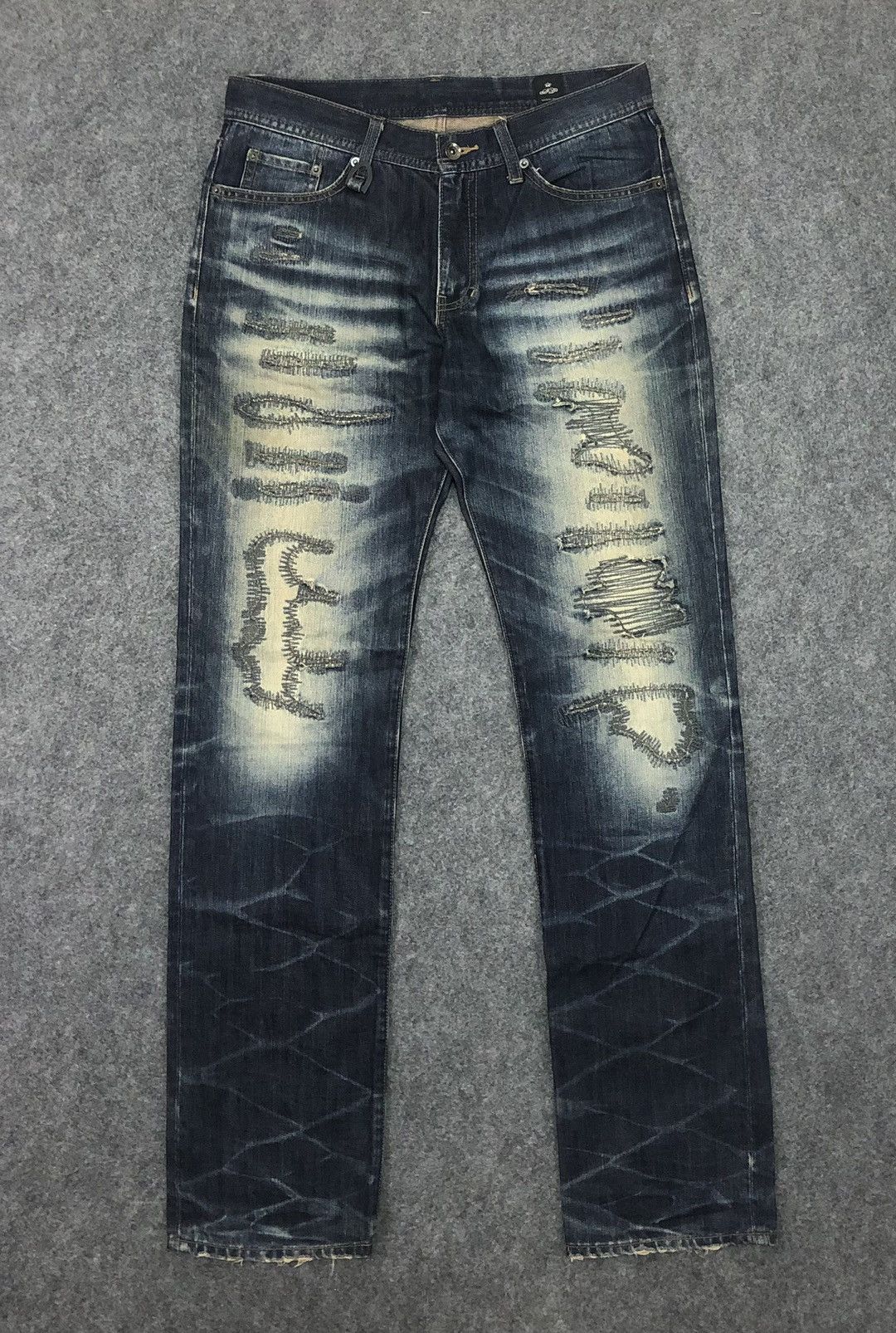 Japanese Brand SEMANTIC DESIGN Denim Distressed Style Kapital Inspired Size US 32 / EU 48 - 2 Thumbnail
