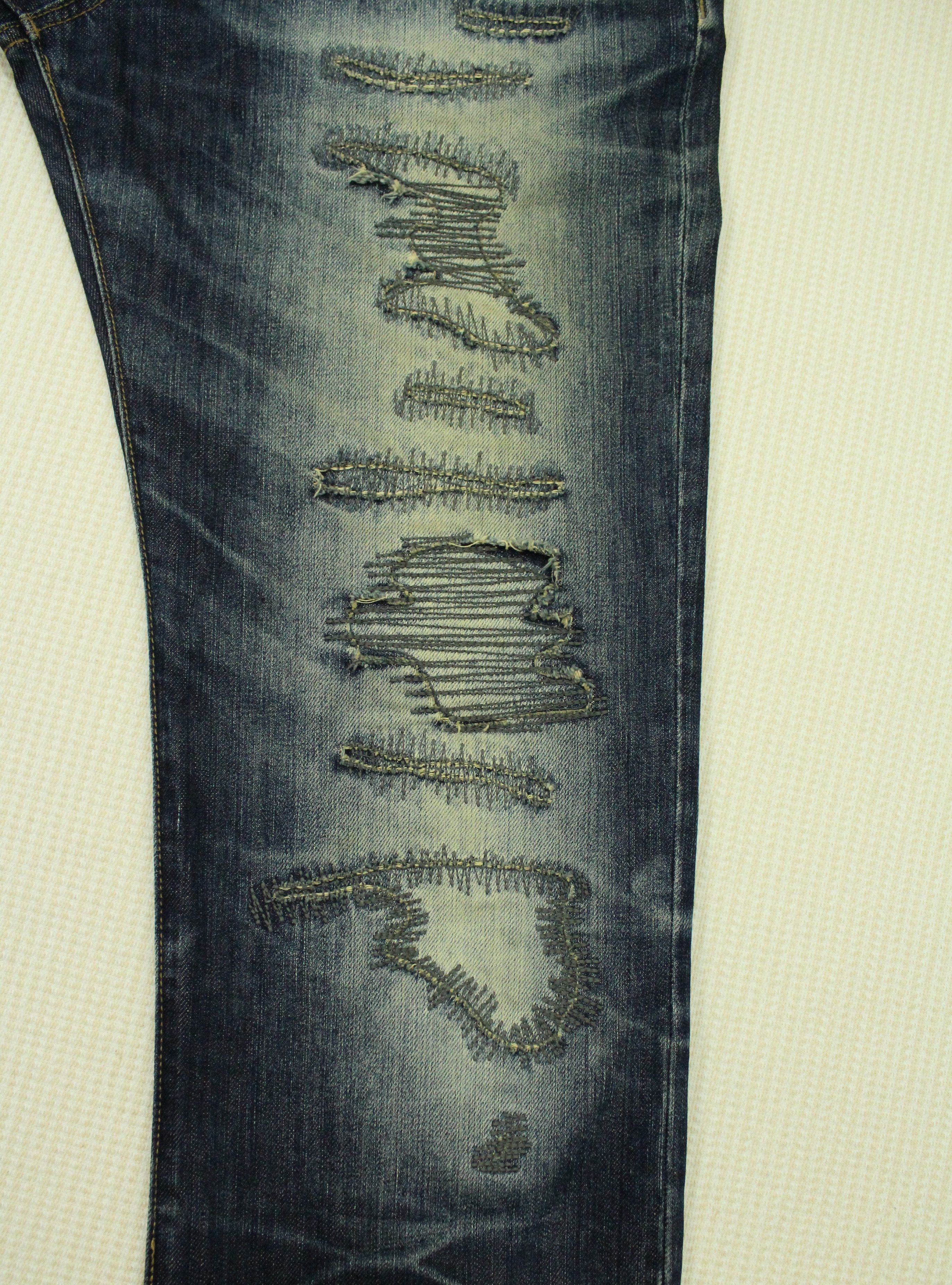 Japanese Brand SEMANTIC DESIGN Denim Distressed Style Kapital Inspired Size US 32 / EU 48 - 6 Thumbnail