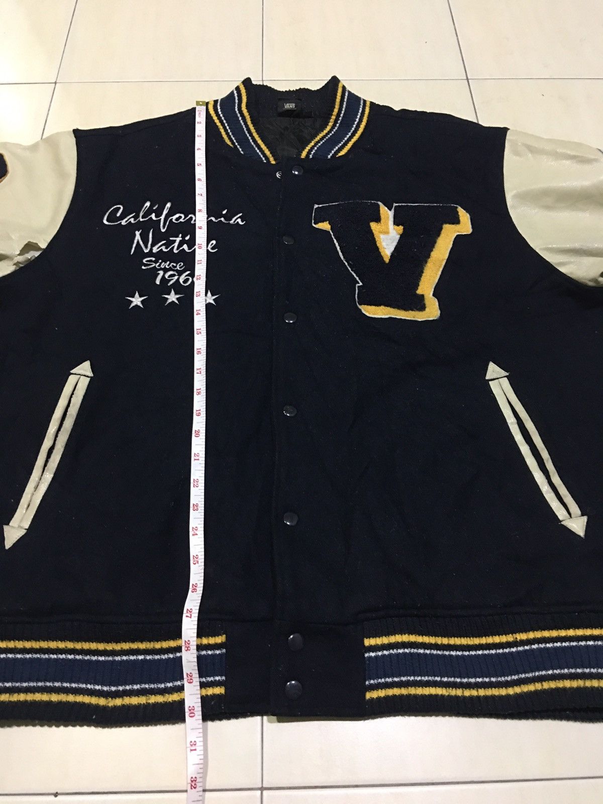 Vans Vintage Vans Skate USA big logo Embroidered Varsity Jacket Size US XXL / EU 58 / 5 - 14 Thumbnail