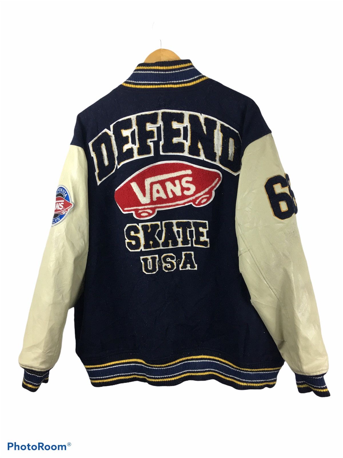 Vans Vintage Vans Skate USA big logo Embroidered Varsity Jacket Size US XXL / EU 58 / 5 - 1 Thumbnail