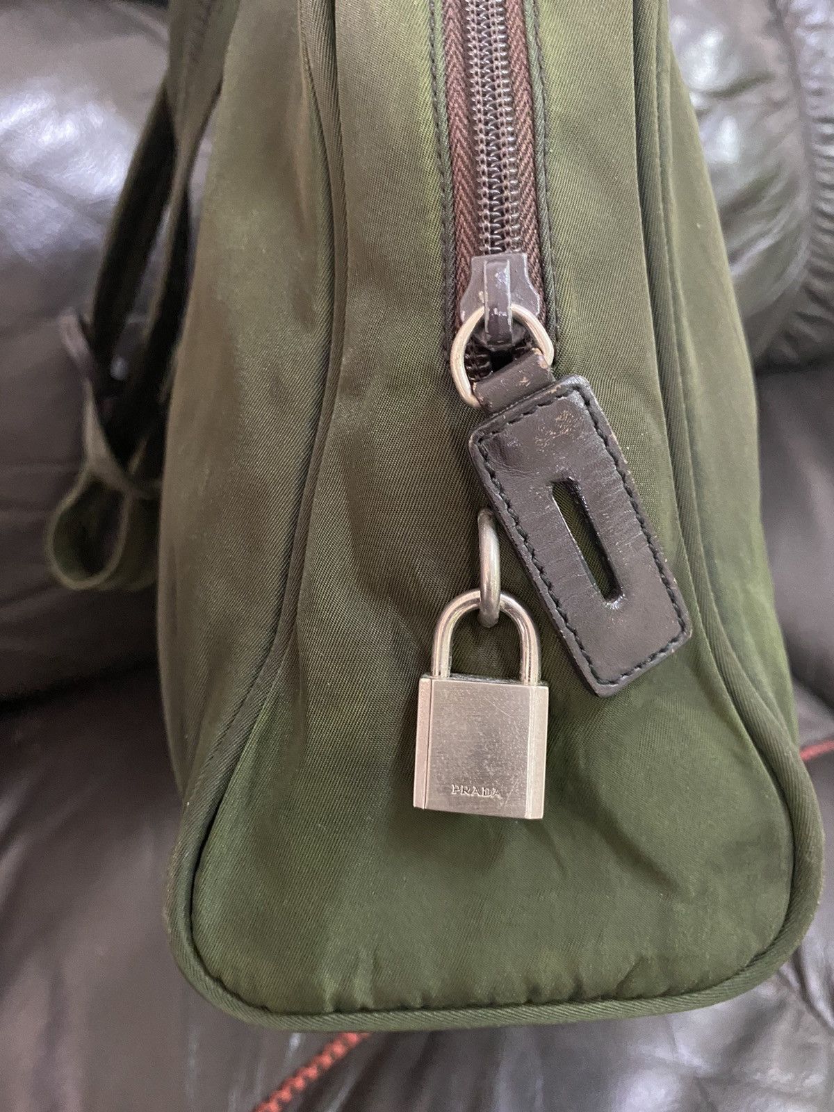 Prada Authentic Vintage Prada Tessuto Nyalon Green Shoulder Bag Size ONE SIZE - 14 Thumbnail