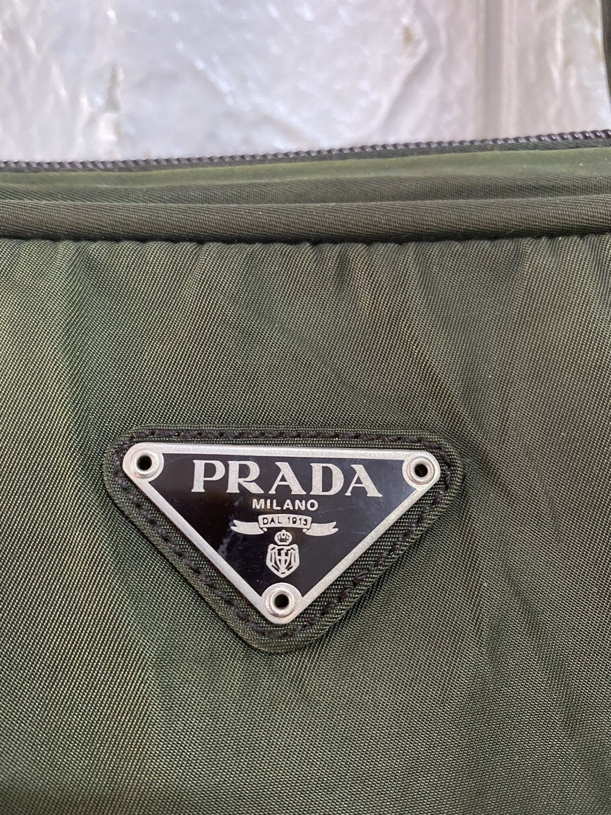 Prada Authentic Vintage Prada Tessuto Nyalon Green Shoulder Bag Size ONE SIZE - 6 Thumbnail