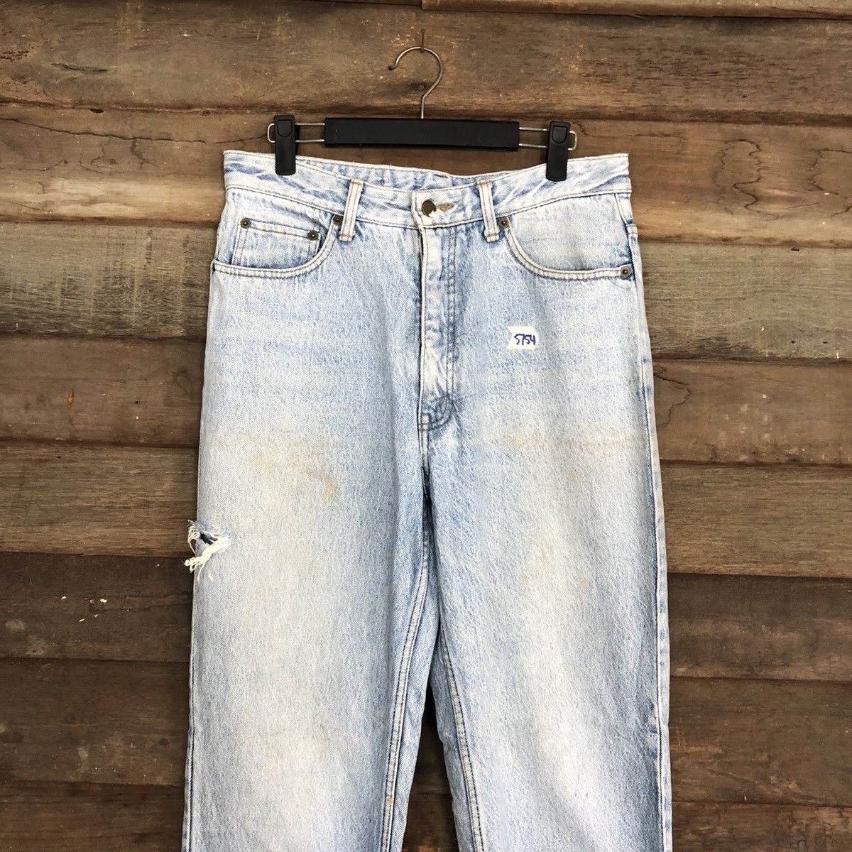 Japanese Brand EverBlue Light Blue Denim Jeans Pants #5754 Size US 29 - 2 Thumbnail