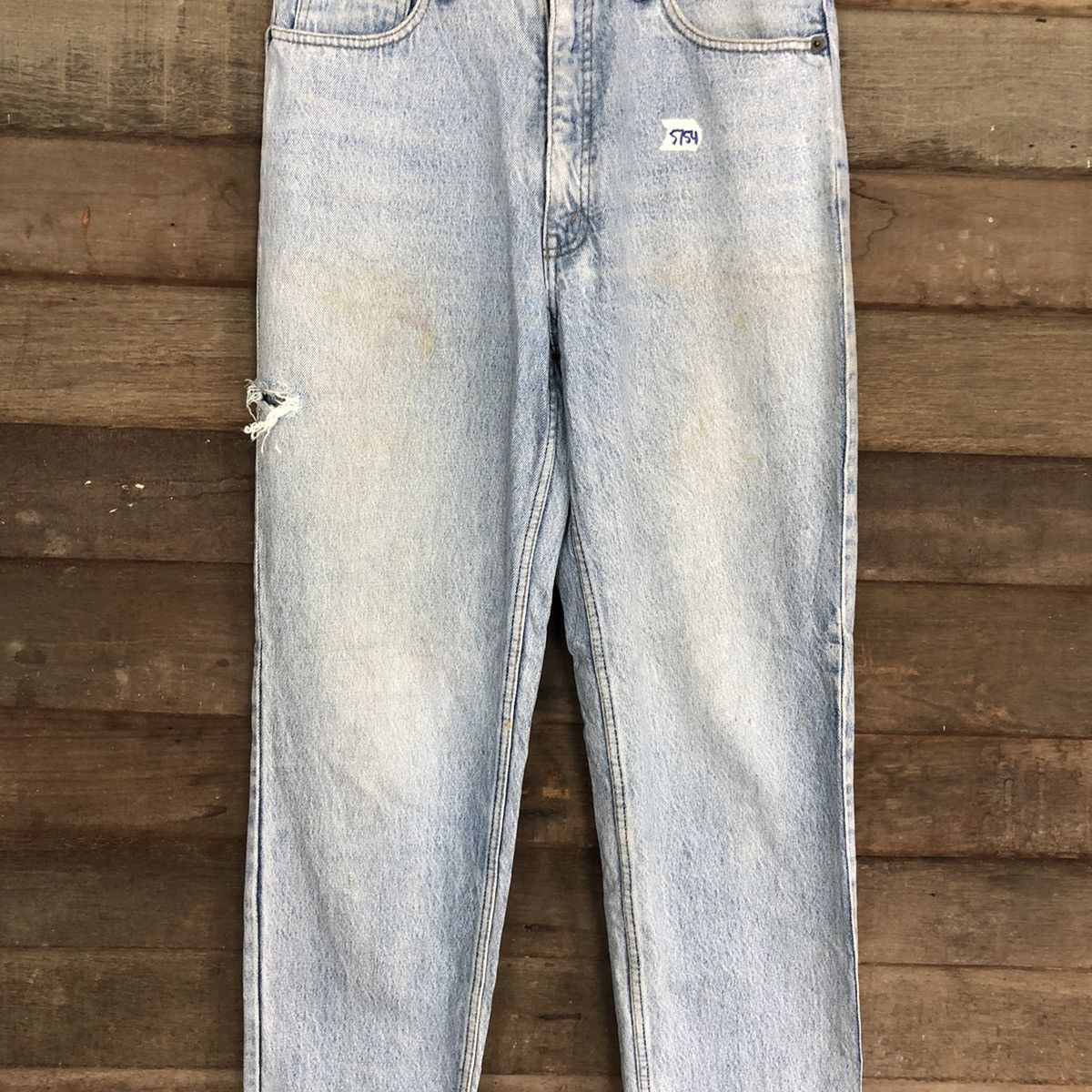 Japanese Brand EverBlue Light Blue Denim Jeans Pants #5754 Size US 29 - 4 Thumbnail