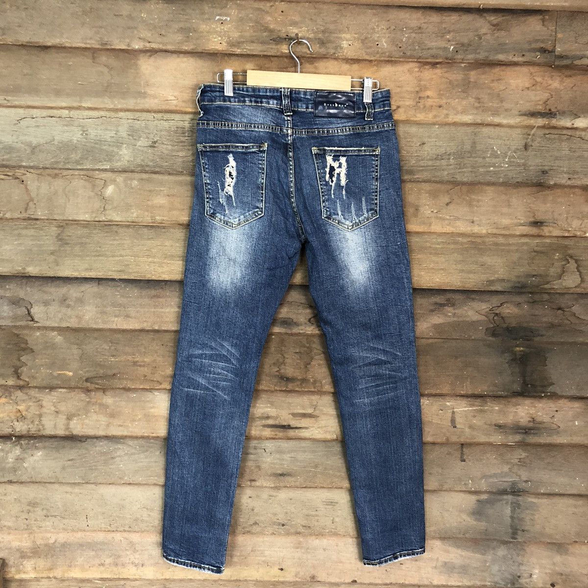 Japanese Brand Bvssyeve vintage Blue distressed Denim Jeans Pants #5757 Size 30" / US 8 / IT 44 - 10 Thumbnail
