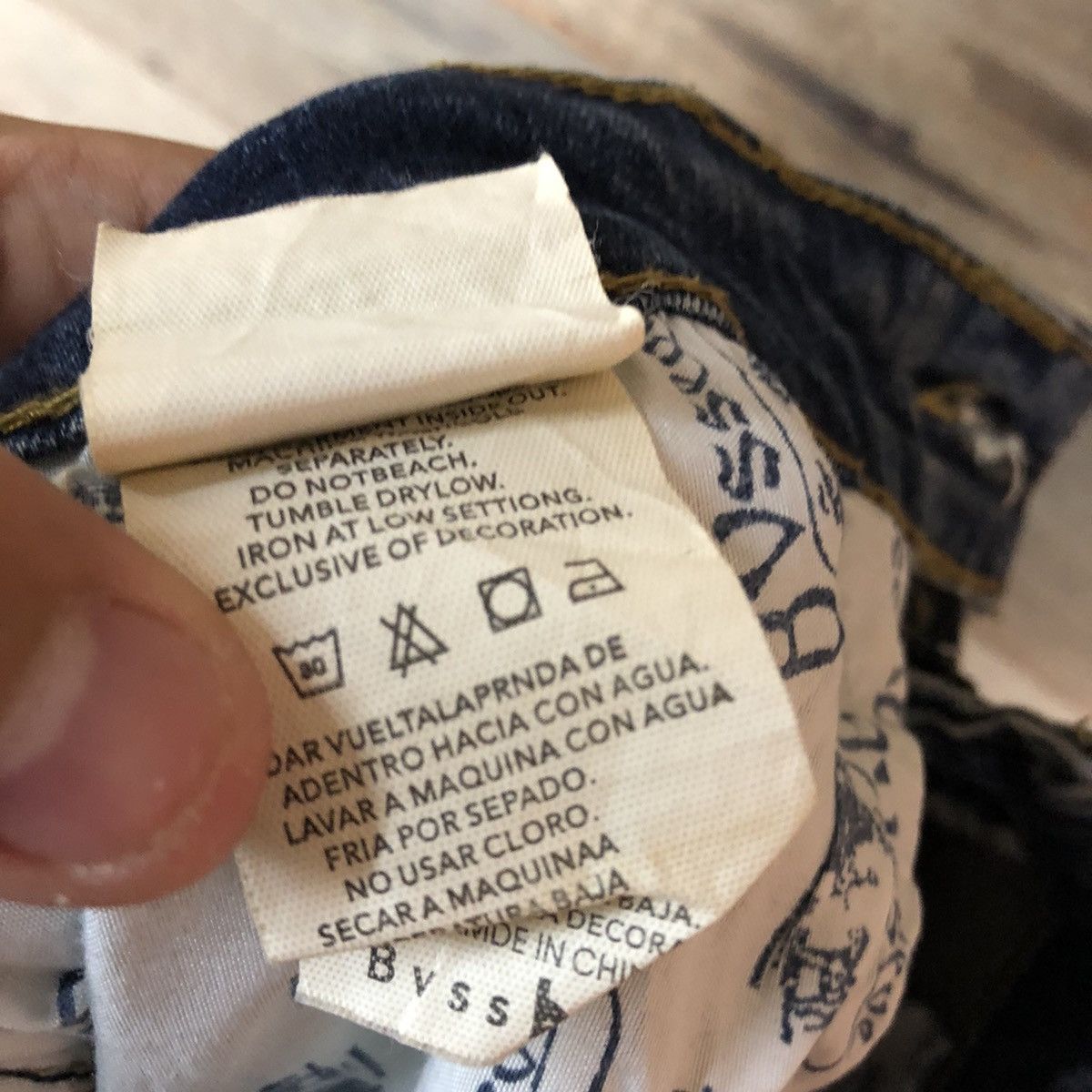 Japanese Brand Bvssyeve vintage Blue distressed Denim Jeans Pants #5757 Size 30" / US 8 / IT 44 - 14 Thumbnail