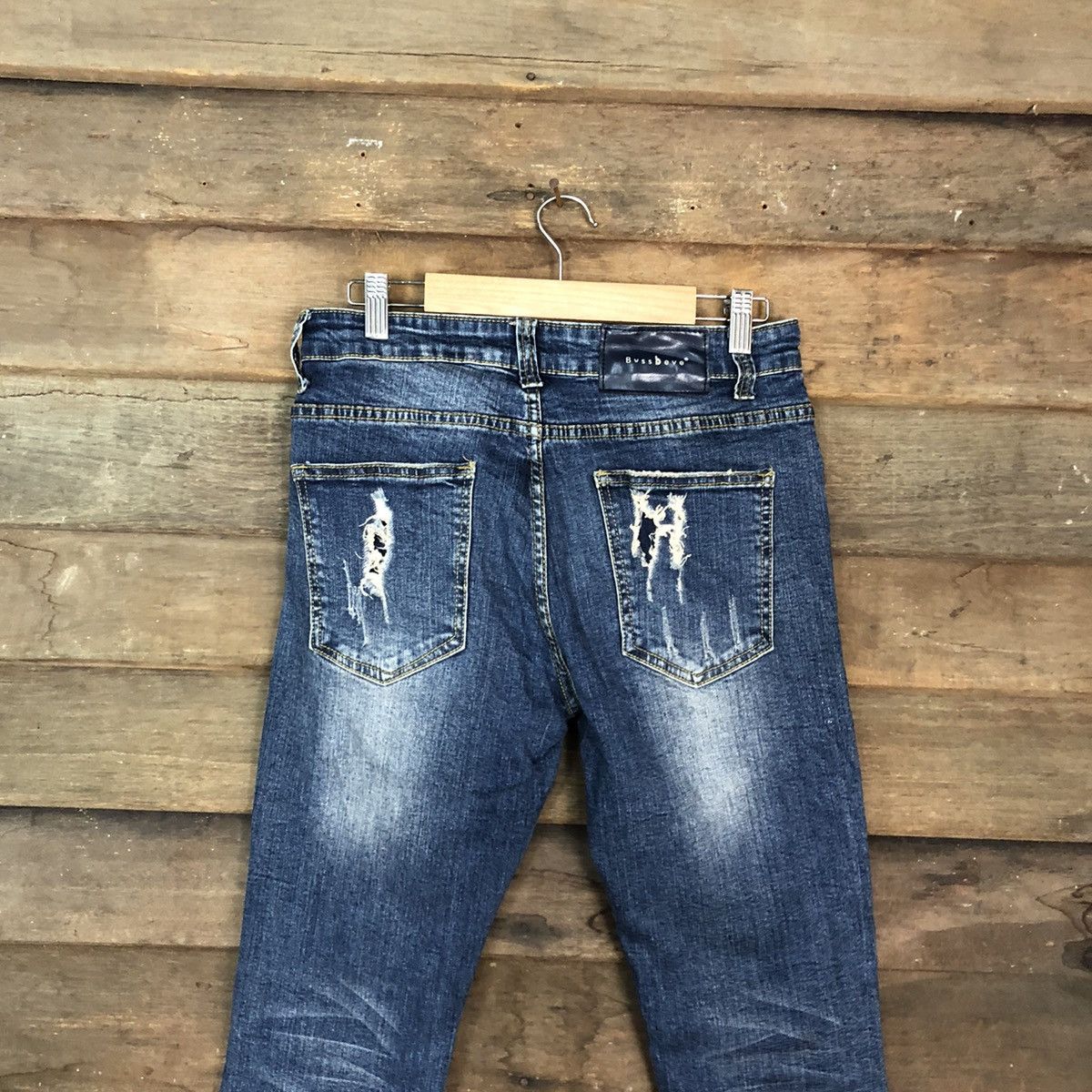 Japanese Brand Bvssyeve vintage Blue distressed Denim Jeans Pants #5757 Size 30" / US 8 / IT 44 - 11 Thumbnail