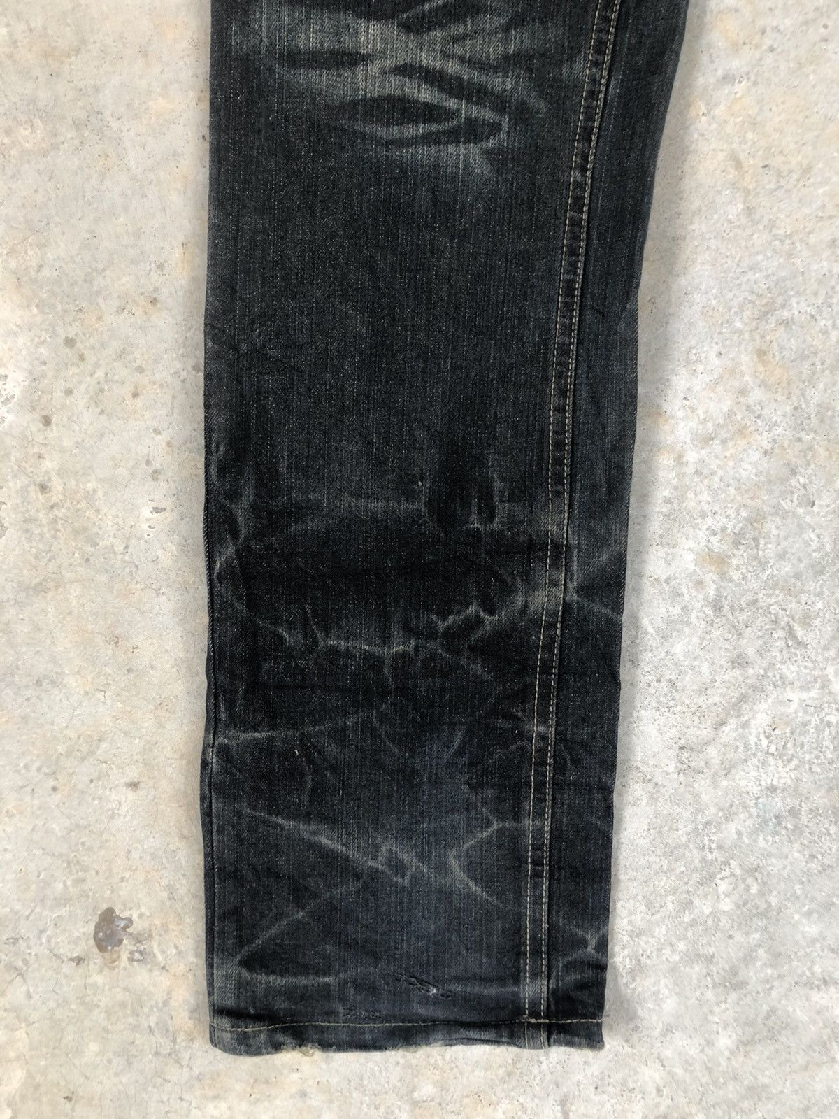 Japanese Brand Vintage GUMU Distressed Jeans Patchwork Denim Size US 35 - 11 Thumbnail