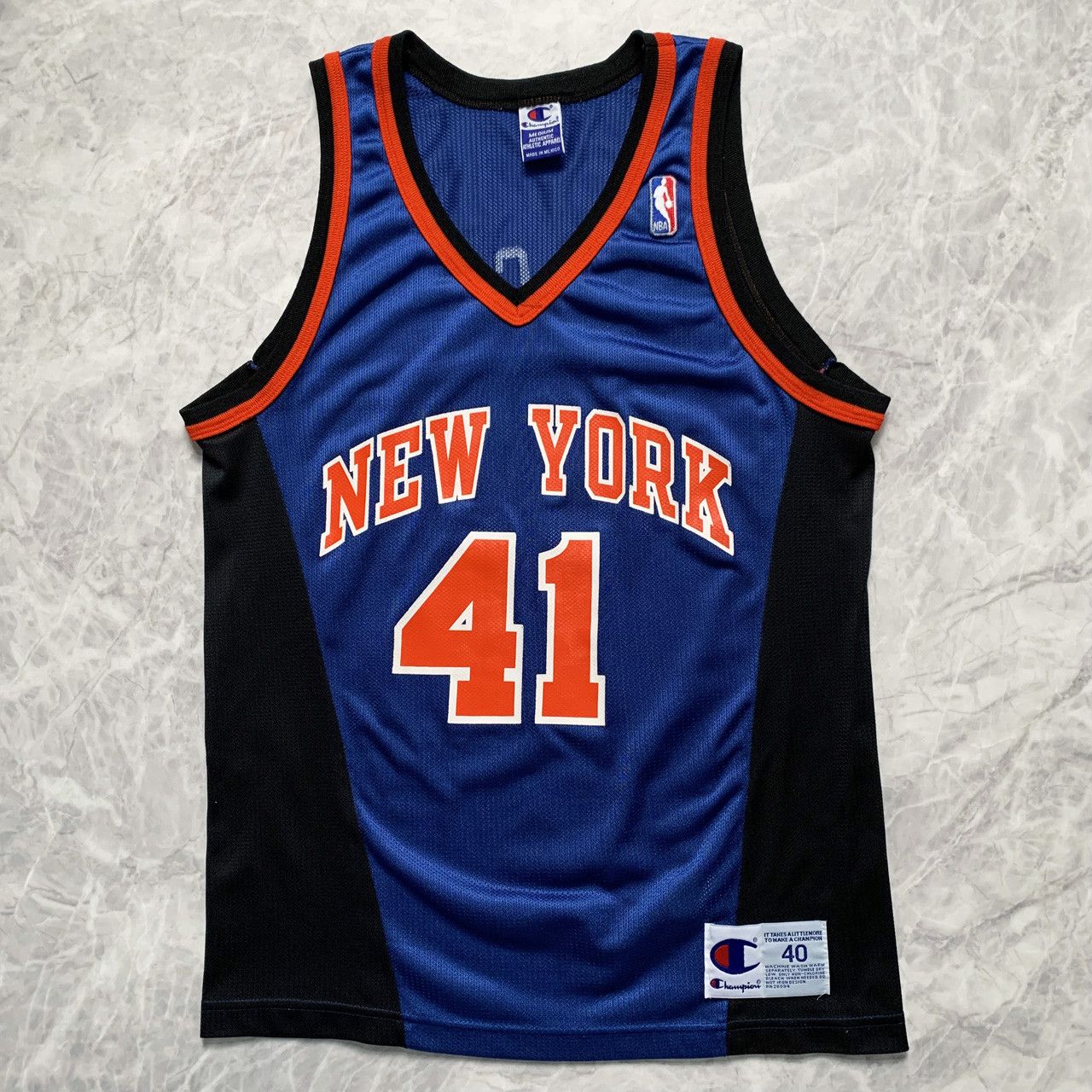 Vintage VTG 90s NBA NEW YORK KNICKS CHAMPION GLEN RICE #41 JERSEY