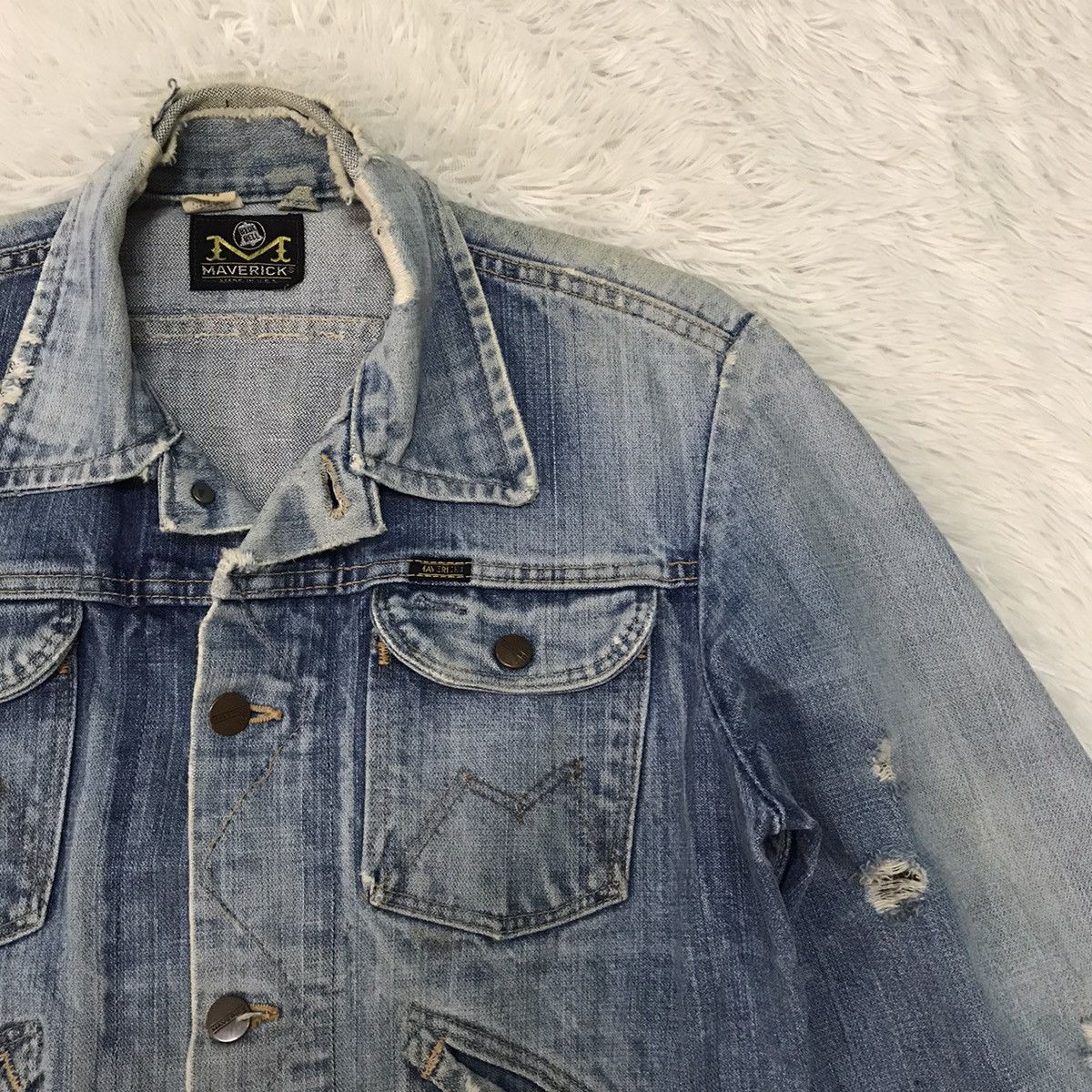 Other Distressed Vintage 70/80s Maverick Denim Trucker Jacket Size US S / EU 44-46 / 1 - 6 Thumbnail