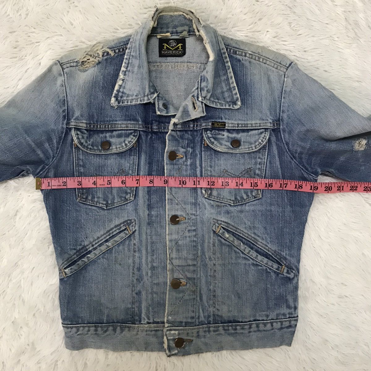 Other Distressed Vintage 70/80s Maverick Denim Trucker Jacket Size US S / EU 44-46 / 1 - 20 Thumbnail