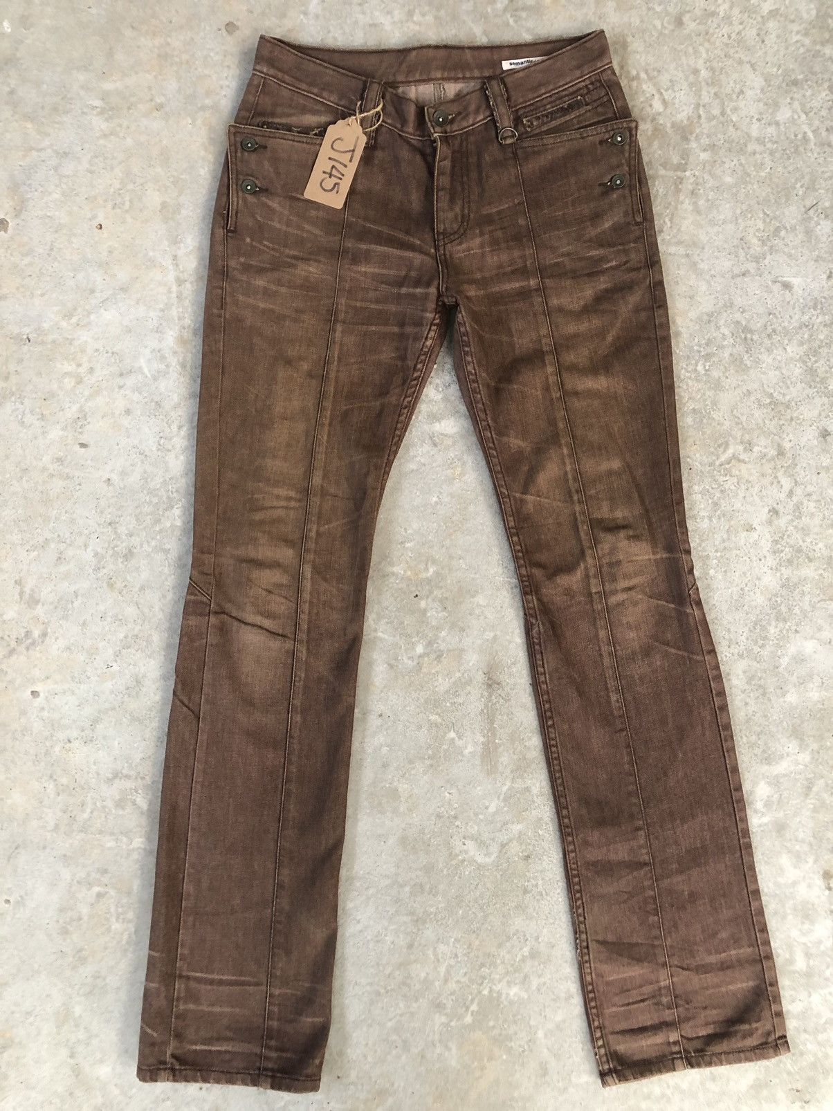 If Six Was Nine Japanese Semantic Design Flared Jeans Snake Skin Leather Size US 30 / EU 46 - 1 Thumbnail