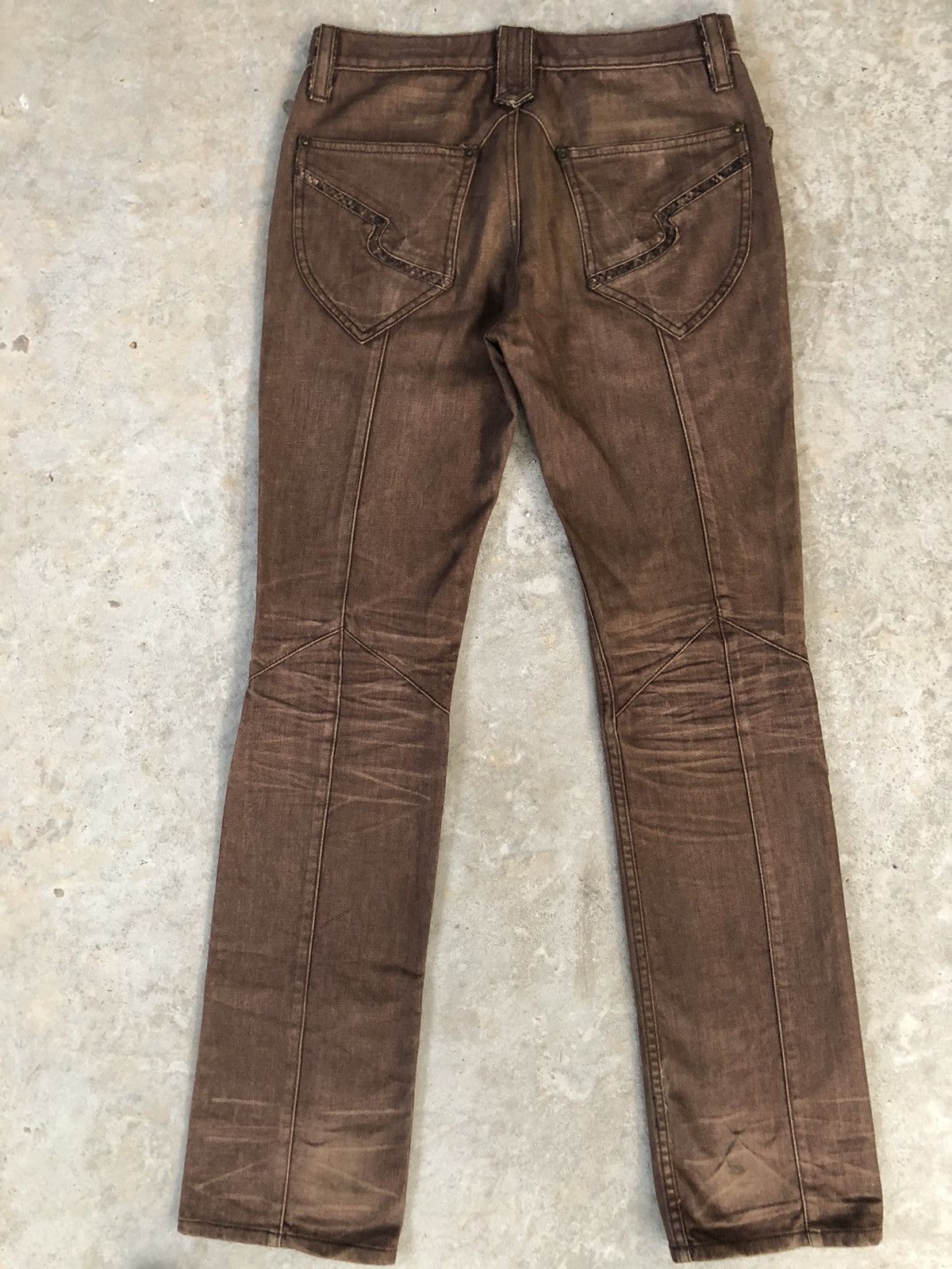 If Six Was Nine Japanese Semantic Design Flared Jeans Snake Skin Leather Size US 30 / EU 46 - 2 Thumbnail
