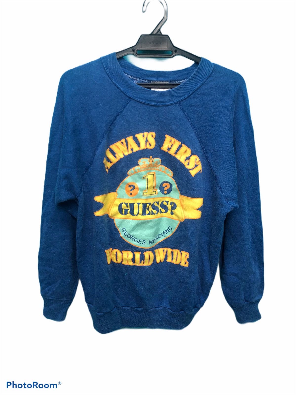 Guess Vintage 80s Guess Sweatshirt Spellout Georges Marciano Size US L / EU 52-54 / 3 - 1 Thumbnail
