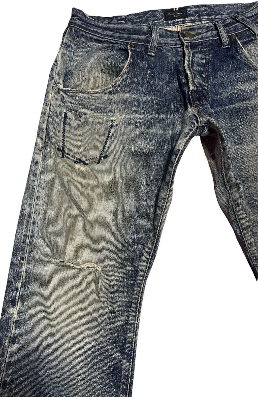 Japanese Brand PAUL SMITH JEANS SELVEDGE DESTREES JAPAN Size US 32 / EU 48 - 9 Thumbnail