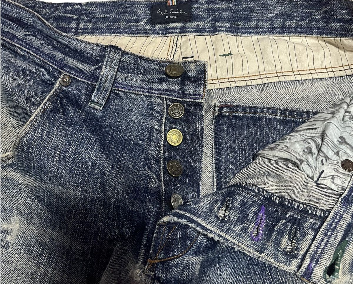Japanese Brand PAUL SMITH JEANS SELVEDGE DESTREES JAPAN Size US 32 / EU 48 - 3 Thumbnail