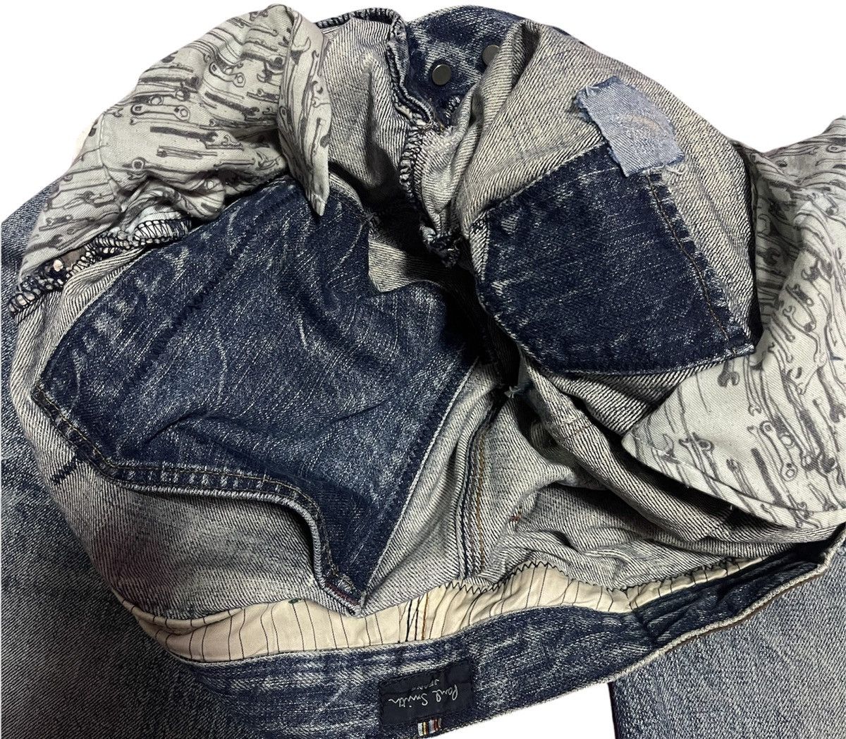 Japanese Brand PAUL SMITH JEANS SELVEDGE DESTREES JAPAN Size US 32 / EU 48 - 6 Thumbnail
