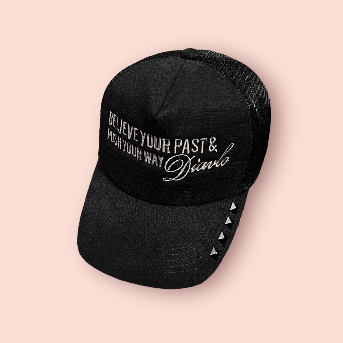 Japanese Brand × Vintage VINTAGE DIAVLO EMBROIDERED SCRIPT TRUCKER SNAPBACK Size ONE SIZE - 1 Thumbnail