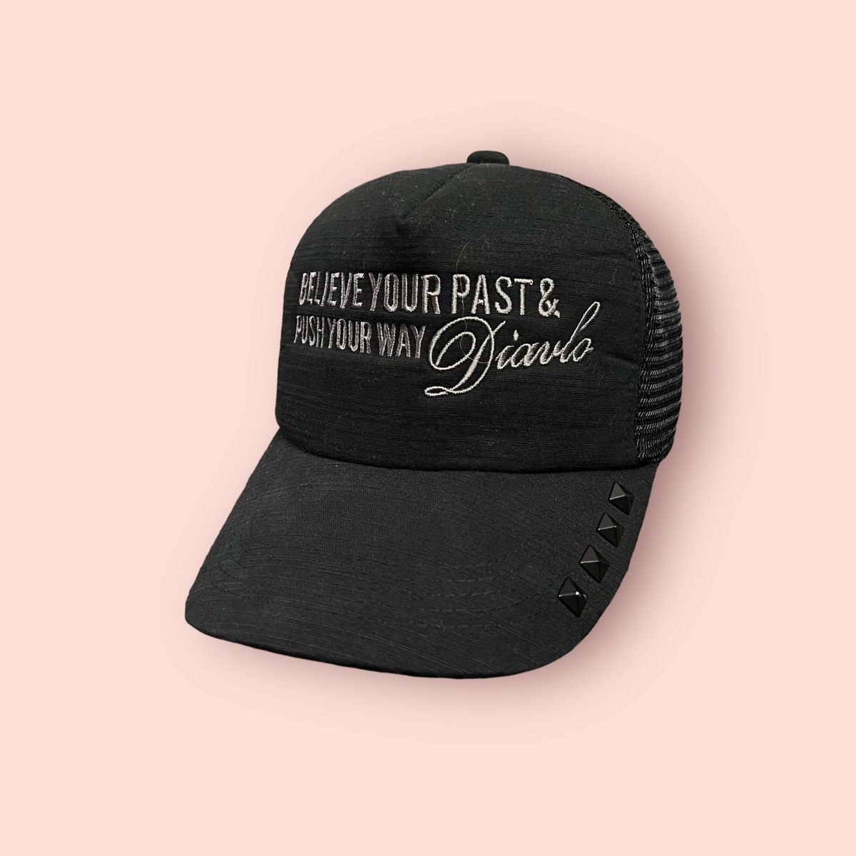 Japanese Brand × Vintage VINTAGE DIAVLO EMBROIDERED SCRIPT TRUCKER SNAPBACK Size ONE SIZE - 4 Thumbnail