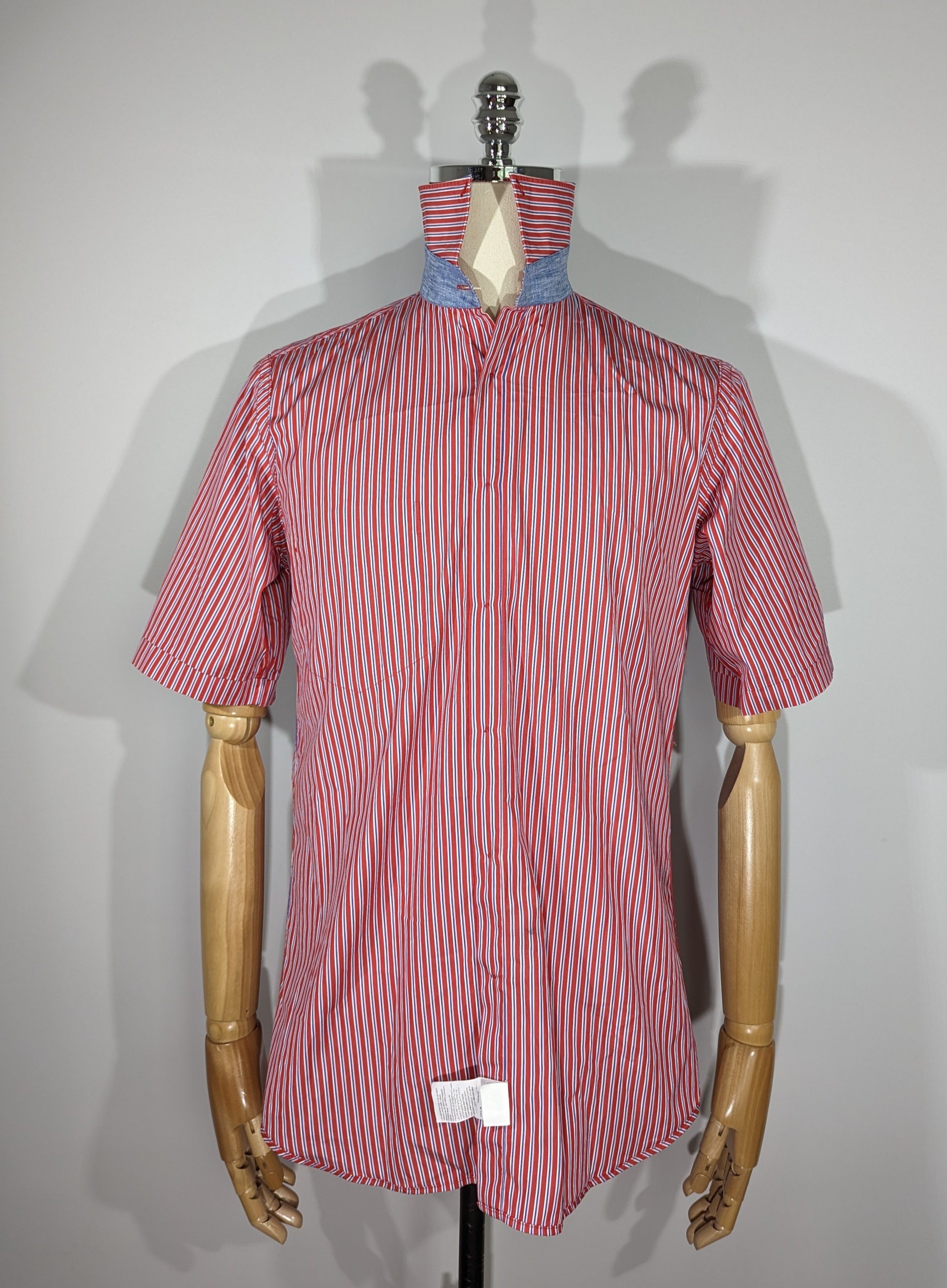 Paul & Shark Paul & Shark Men's Short Sleeve Striped Shirt Made In Italy Size US M / EU 48-50 / 2 - 13 Thumbnail