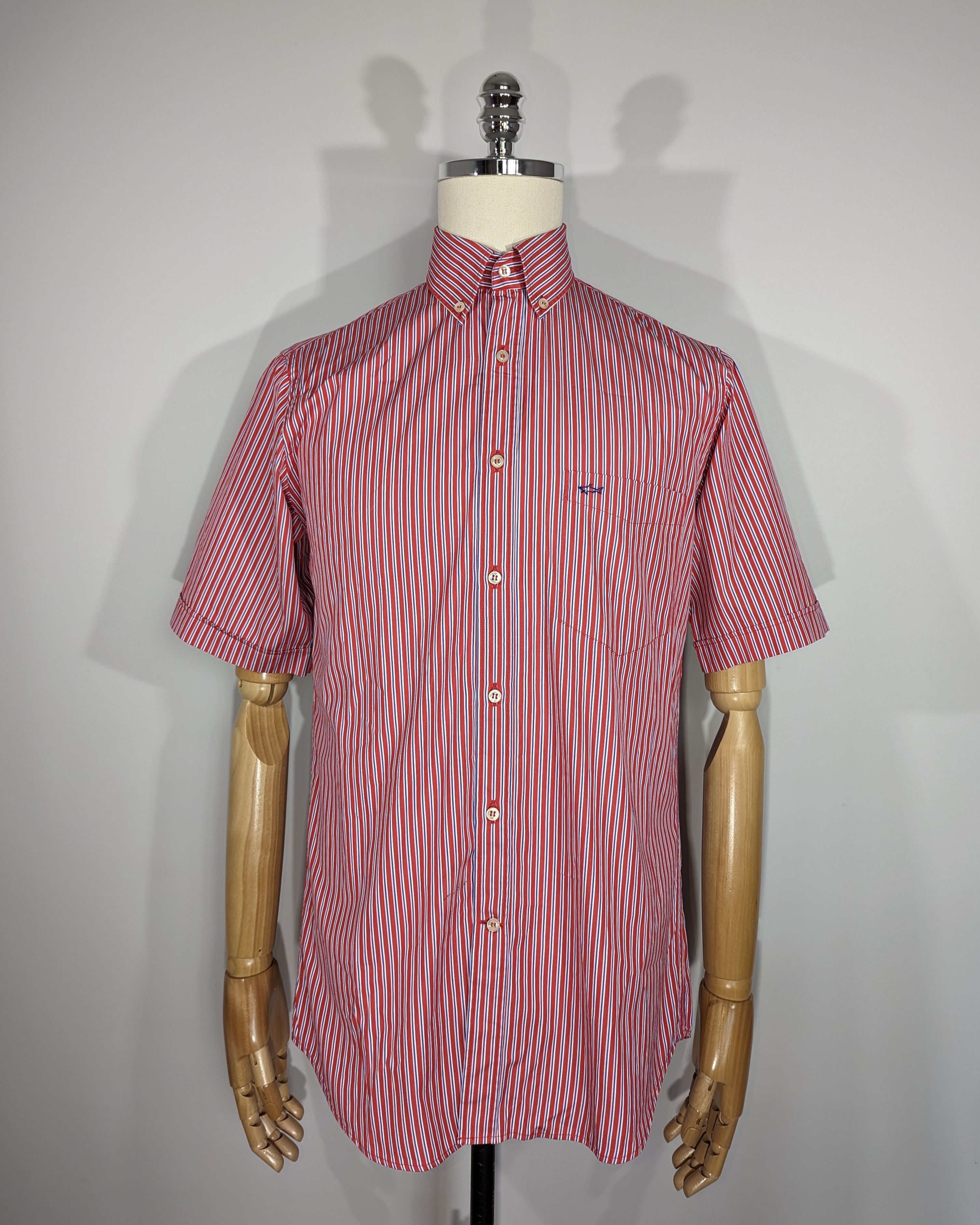 Paul & Shark Paul & Shark Men's Short Sleeve Striped Shirt Made In Italy Size US M / EU 48-50 / 2 - 1 Thumbnail