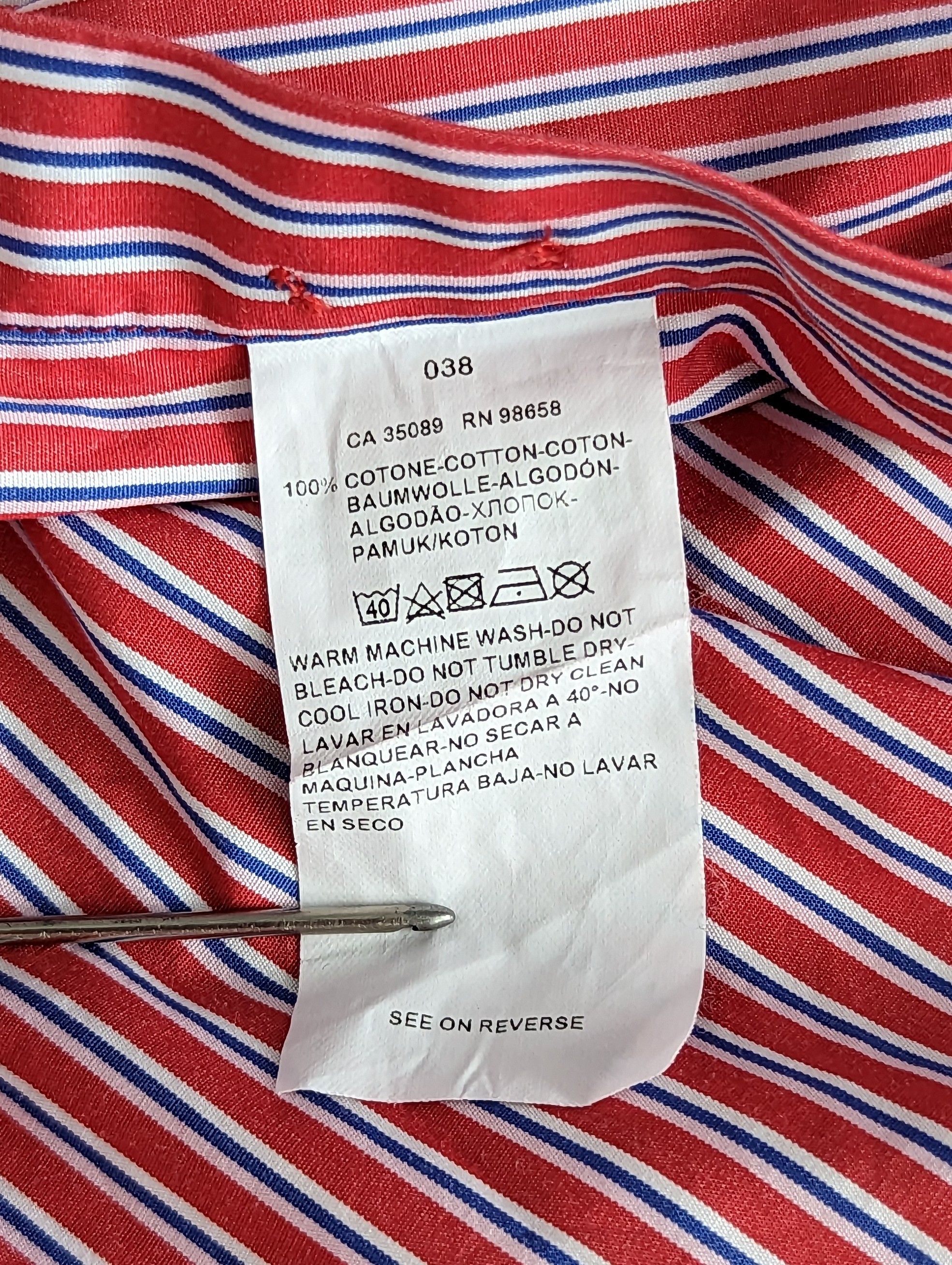 Paul & Shark Paul & Shark Men's Short Sleeve Striped Shirt Made In Italy Size US M / EU 48-50 / 2 - 16 Thumbnail