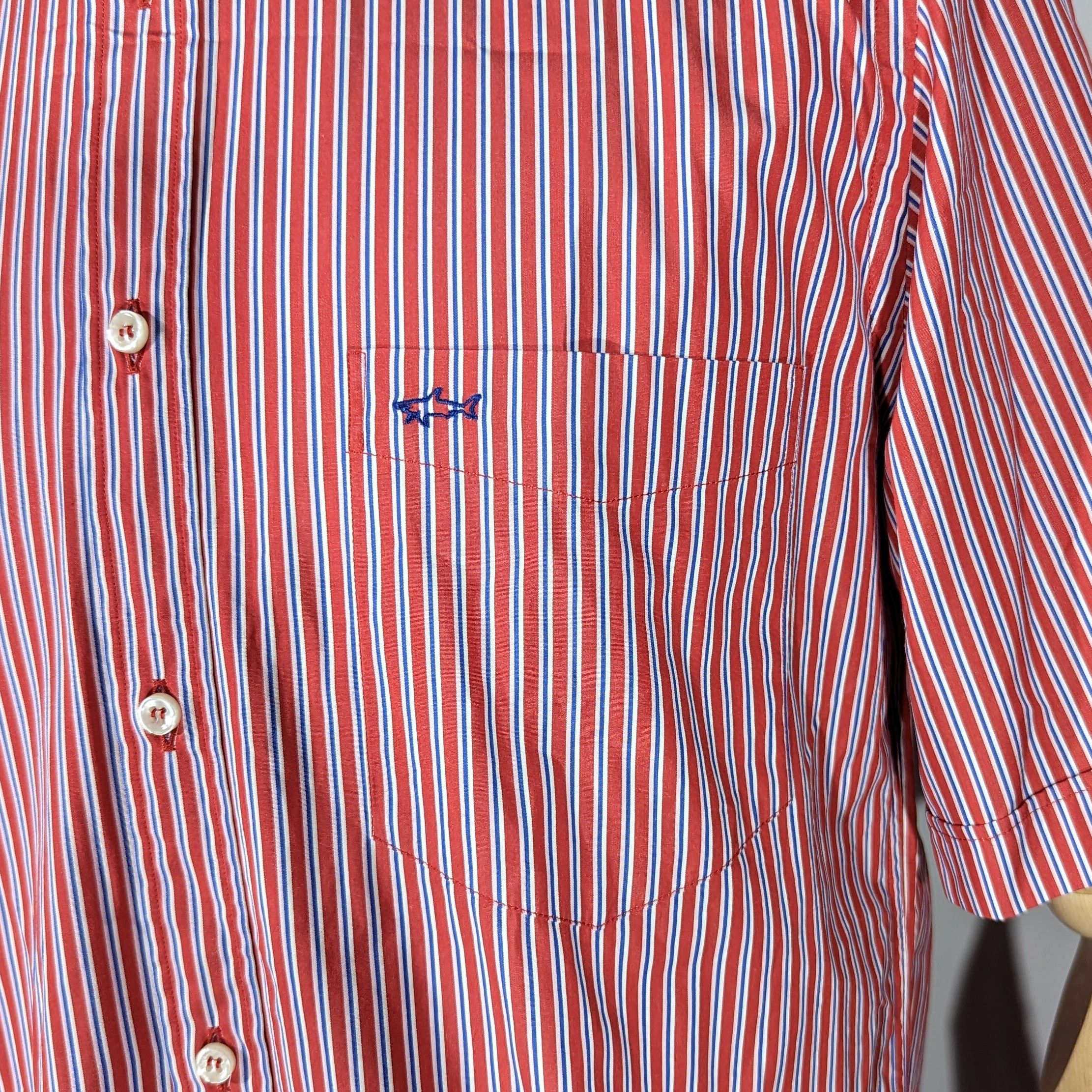 Paul & Shark Paul & Shark Men's Short Sleeve Striped Shirt Made In Italy Size US M / EU 48-50 / 2 - 4 Thumbnail