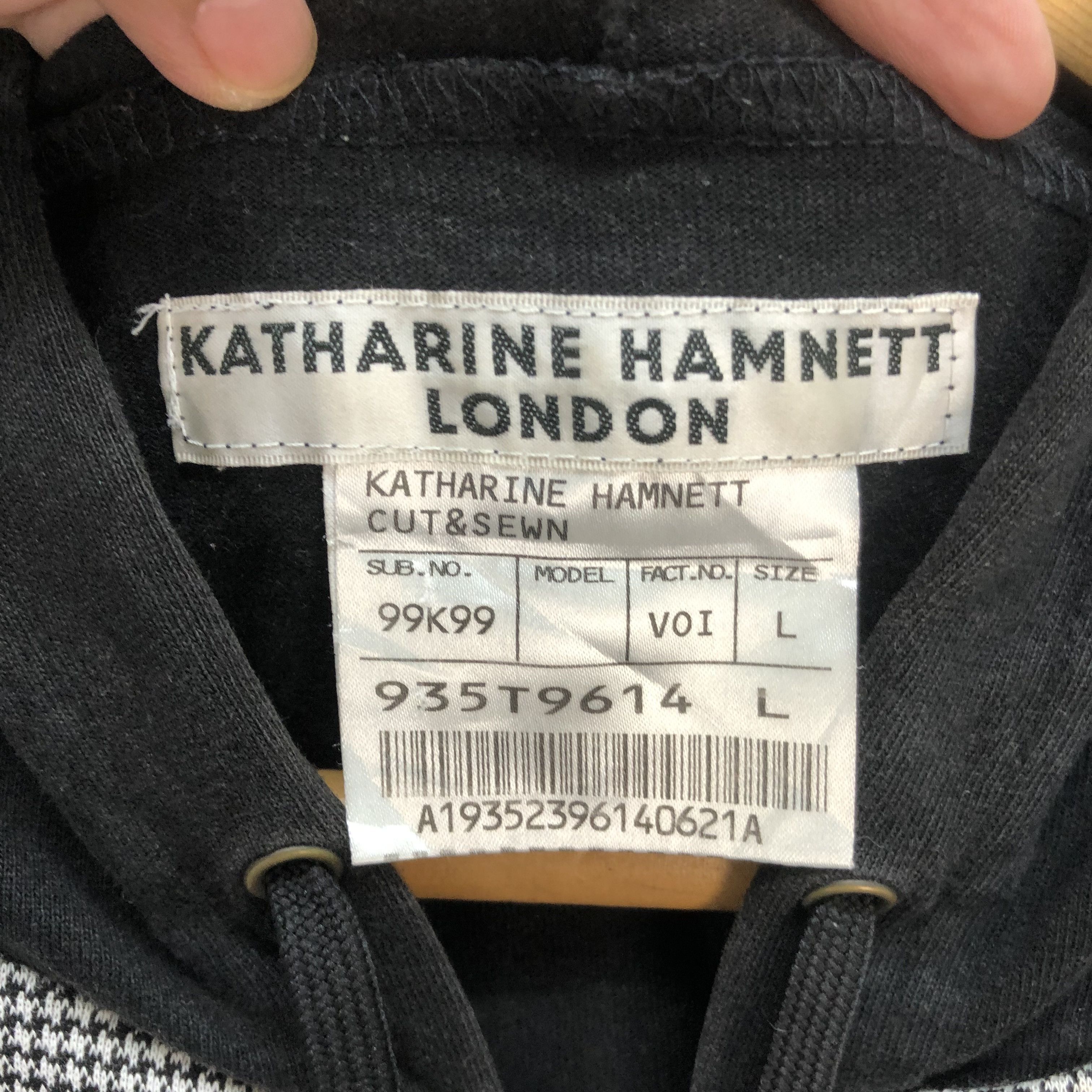 Katharine Hamnett London Katharine Hamnett London Houndstooth Hoodie Jacket #5783-206 Size US L / EU 52-54 / 3 - 6 Thumbnail