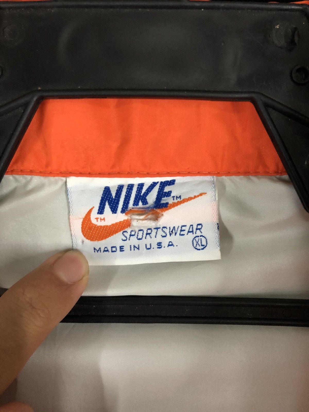 Nike × Vintage Rare Vtg 80’ NIKE USA Orange Tag Swoosh Logo Striped Size US XL / EU 56 / 4 - 7 Thumbnail