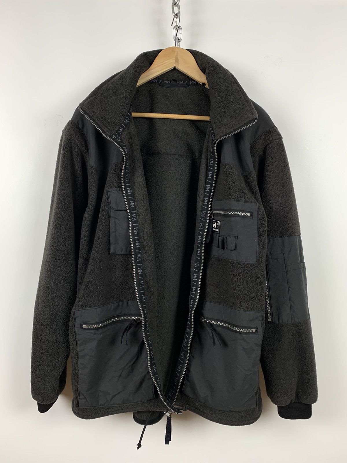 Helly Hansen Vintage Helly Hansen Utility Military Cargo Fleece Jacket Size US L / EU 52-54 / 3 - 3 Thumbnail