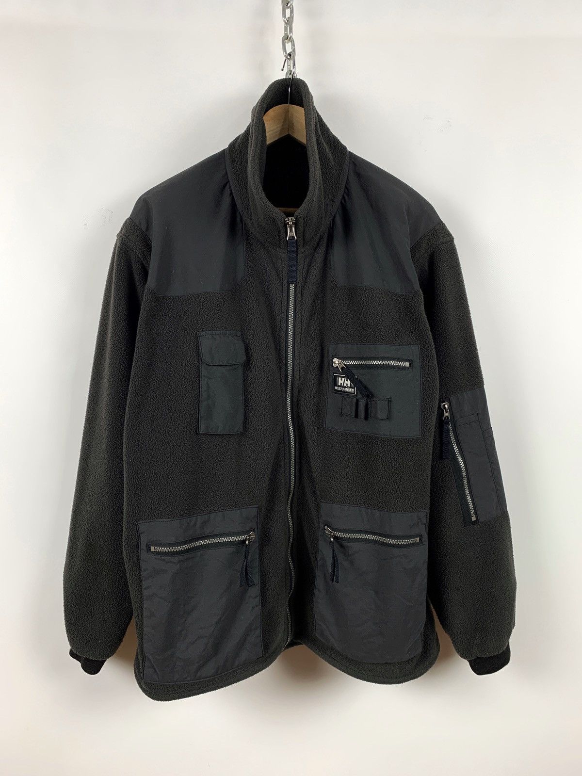 Helly Hansen Vintage Helly Hansen Utility Military Cargo Fleece Jacket Size US L / EU 52-54 / 3 - 1 Thumbnail