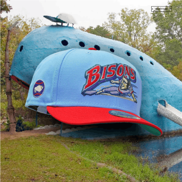 MLB × New Era 7 3/8 Myfitteds Route 66 Buffalo Bisons Blue Whale Catoosa Size ONE SIZE - 8 Thumbnail