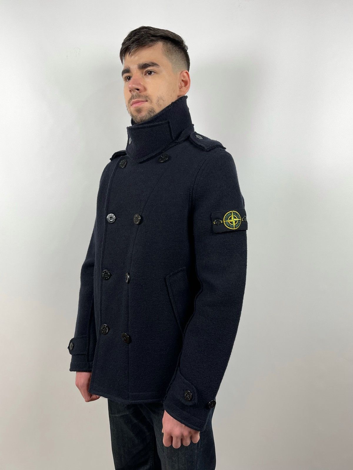 Stone Island Stone Island Double Breasted Wool Coat Jacket | Grailed