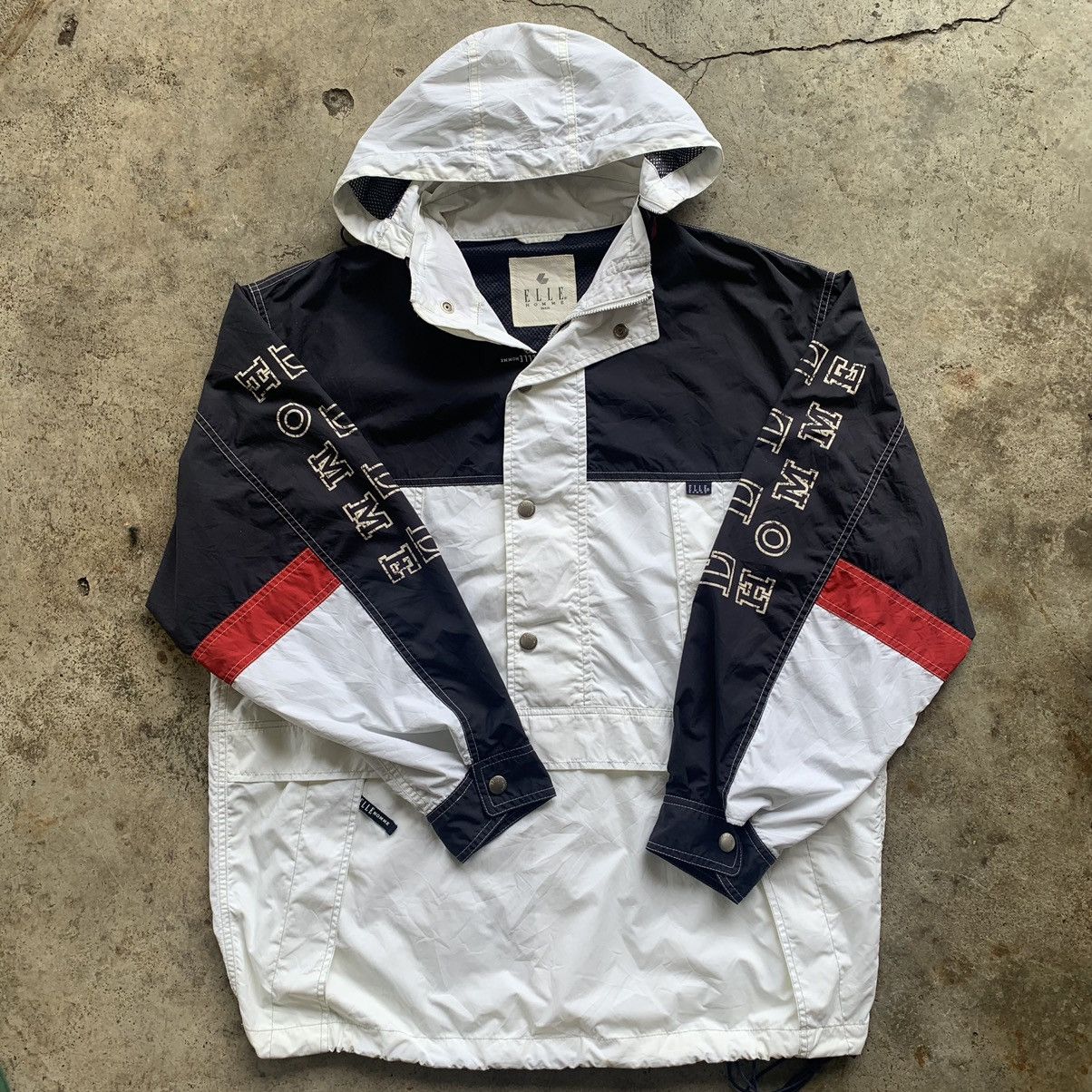 Japanese Brand ELLE Homme paris half zip button windbreaker vintage 90s Size US L / EU 52-54 / 3 - 11 Thumbnail