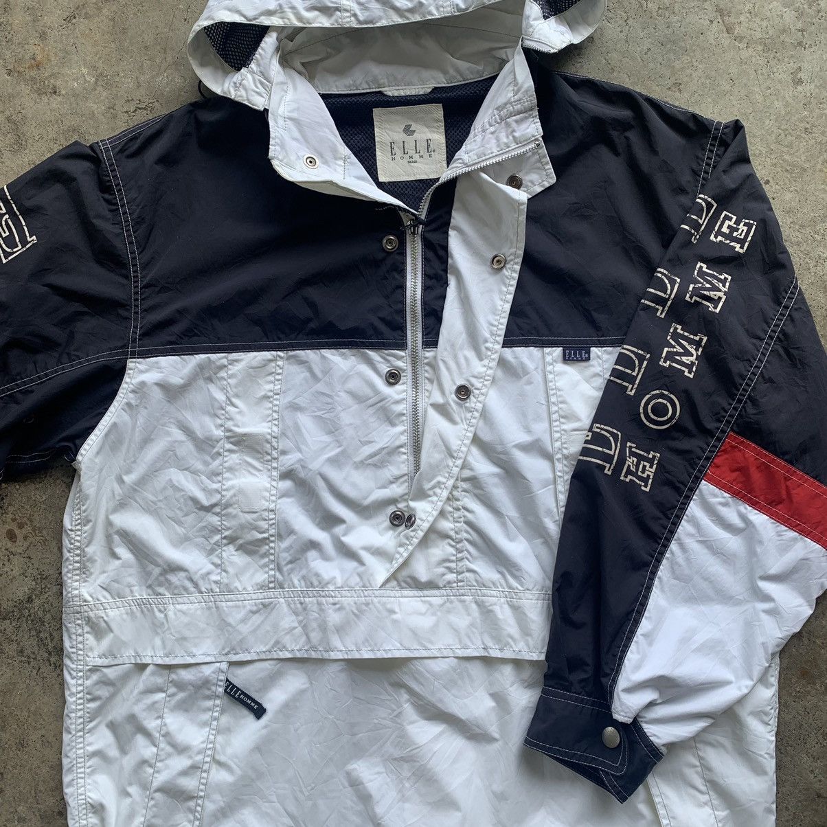 Japanese Brand ELLE Homme paris half zip button windbreaker vintage 90s Size US L / EU 52-54 / 3 - 13 Thumbnail
