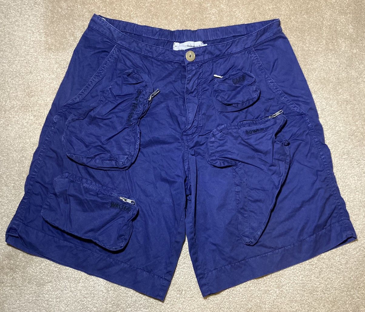 SS11 Walter Van Beirendonck Cargo Shorts Gun Blue Medium W&l