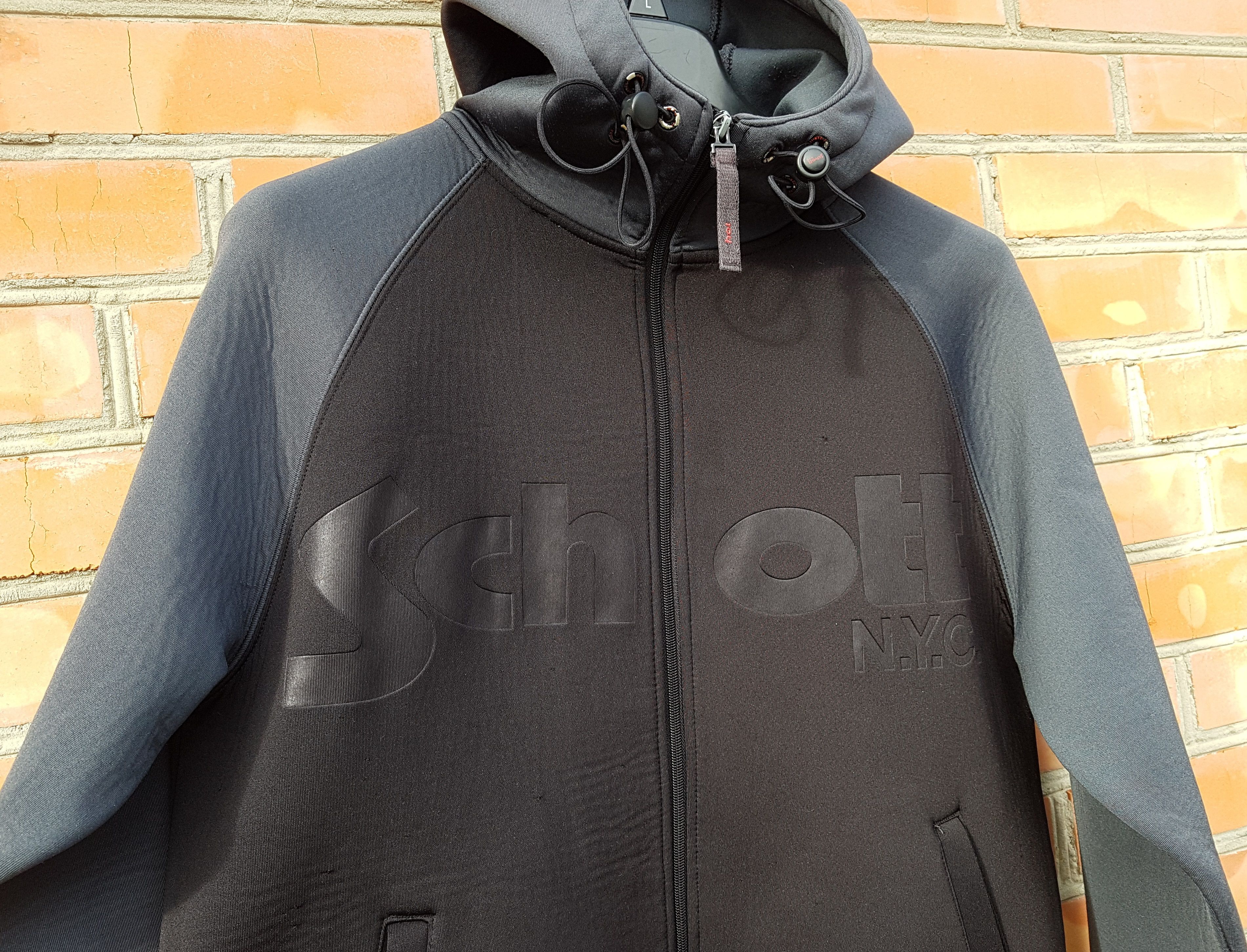 Schott Schott NYC Neoprene Vintage Full Zip Hooded Jacket Size US XL / EU 56 / 4 - 3 Thumbnail