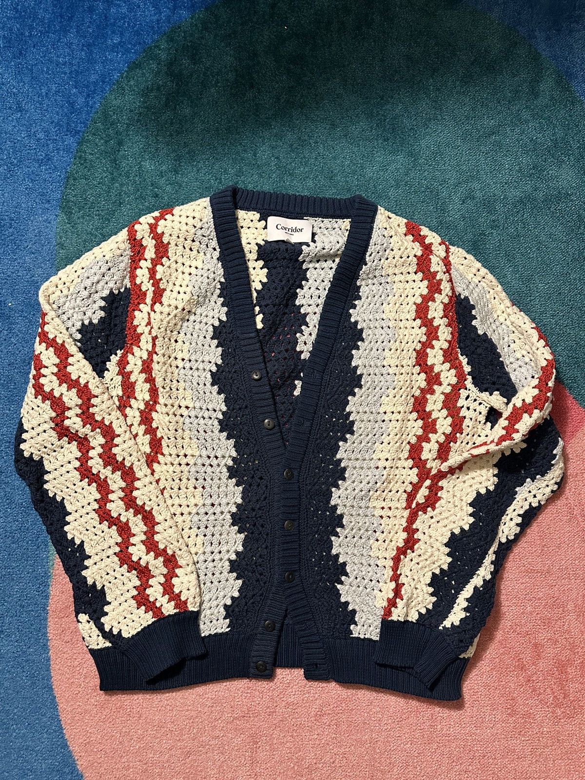 Corridor Corridor Hand Crochet Cardigan Size US XXL / EU 58 / 5 - 1 Thumbnail