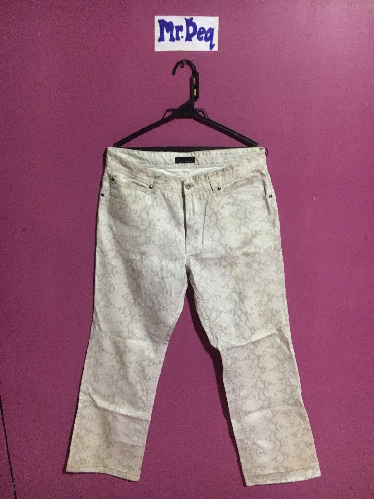 Japanese Brand SPINASH WHITE FULL PRINT SIZE 32 CASUAL PANTS Size US 32 / EU 48 - 1 Thumbnail