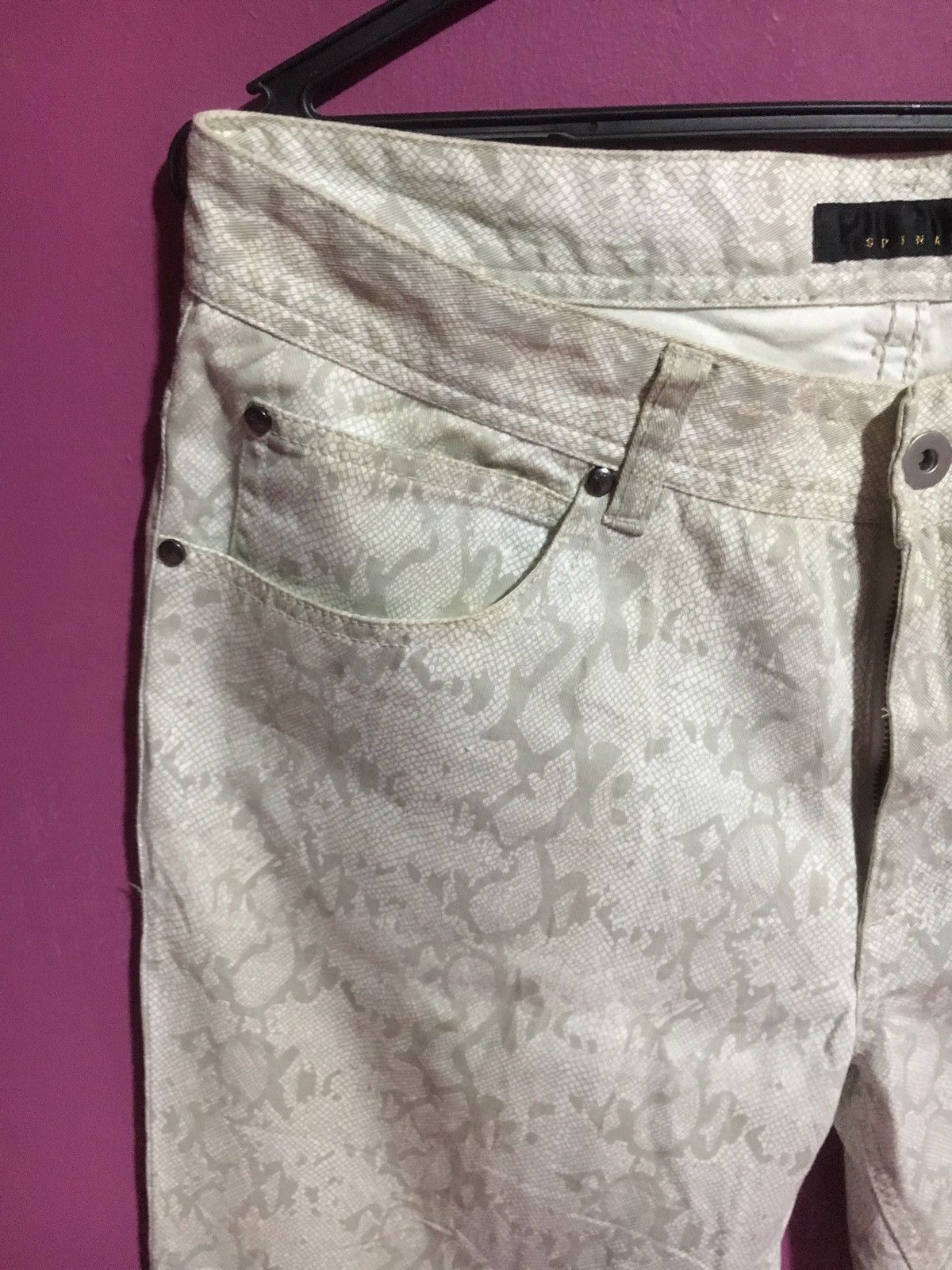 Japanese Brand SPINASH WHITE FULL PRINT SIZE 32 CASUAL PANTS Size US 32 / EU 48 - 5 Thumbnail