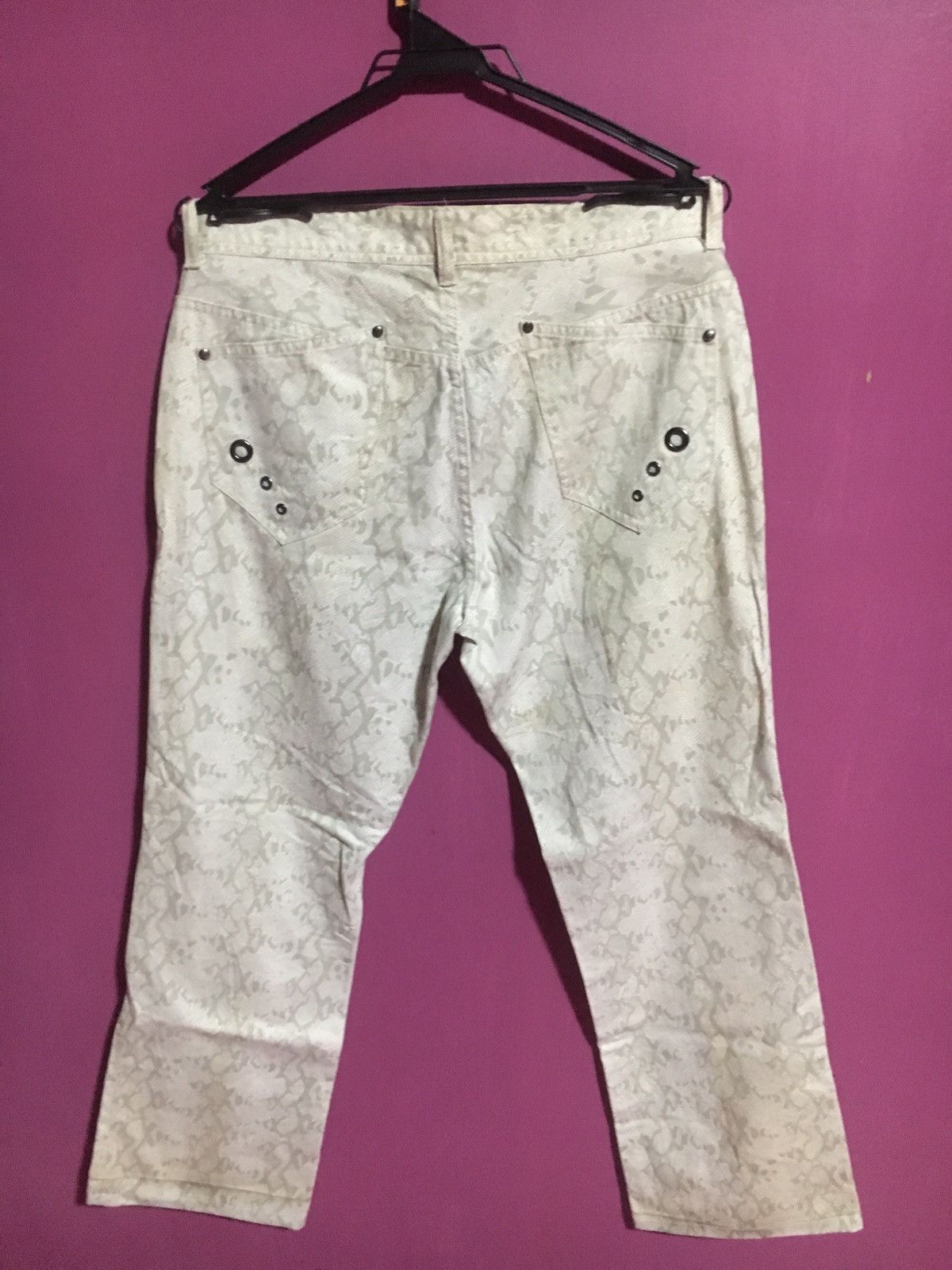 Japanese Brand SPINASH WHITE FULL PRINT SIZE 32 CASUAL PANTS Size US 32 / EU 48 - 2 Thumbnail