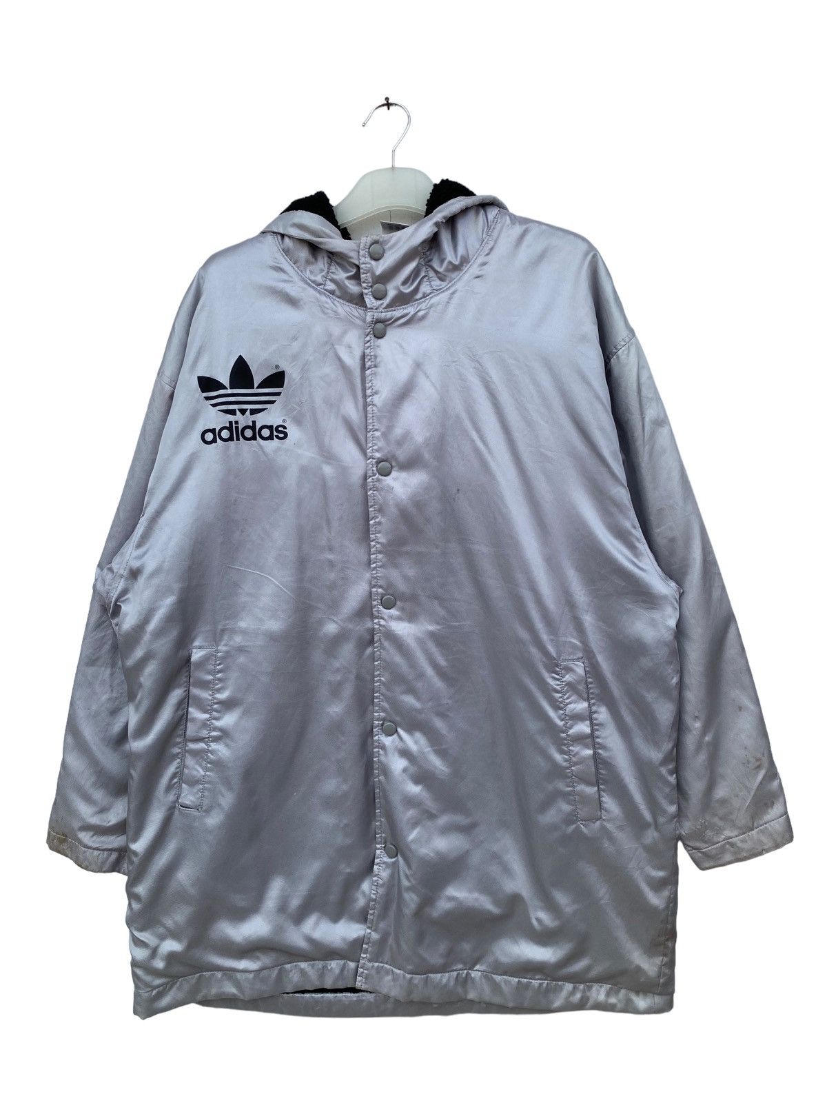 Adidas Vintage Adidas Big Logo Winter Parka Size US M / EU 48-50 / 2 - 2 Thumbnail