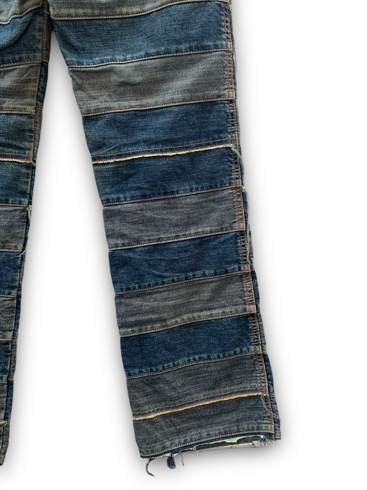 Hysteric Glamour HYSTERIC GLAMOUR KINKY HAGI STRIPES PATCHWORK PUNK DENIM Size US 30 / EU 46 - 7 Thumbnail