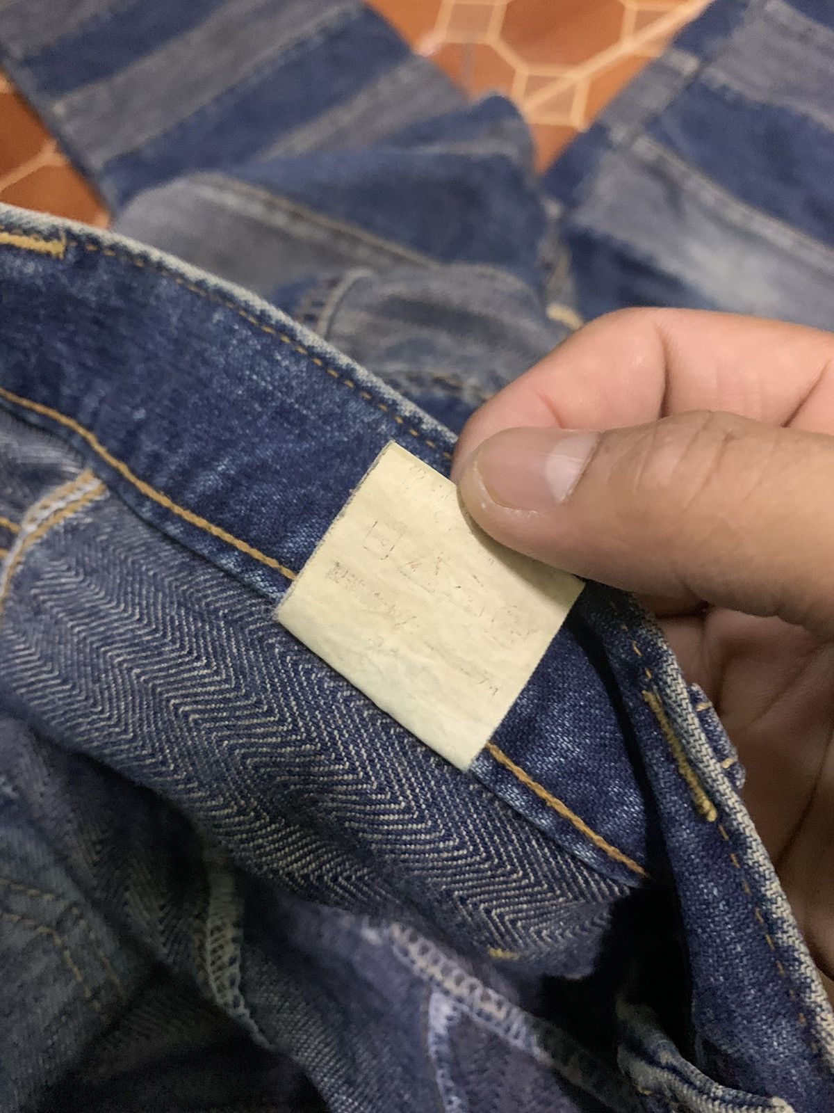 Hysteric Glamour HYSTERIC GLAMOUR KINKY HAGI STRIPES PATCHWORK PUNK DENIM Size US 30 / EU 46 - 16 Thumbnail