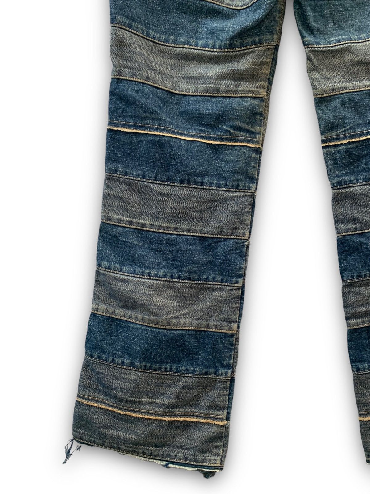Hysteric Glamour HYSTERIC GLAMOUR KINKY HAGI STRIPES PATCHWORK PUNK DENIM Size US 30 / EU 46 - 8 Thumbnail