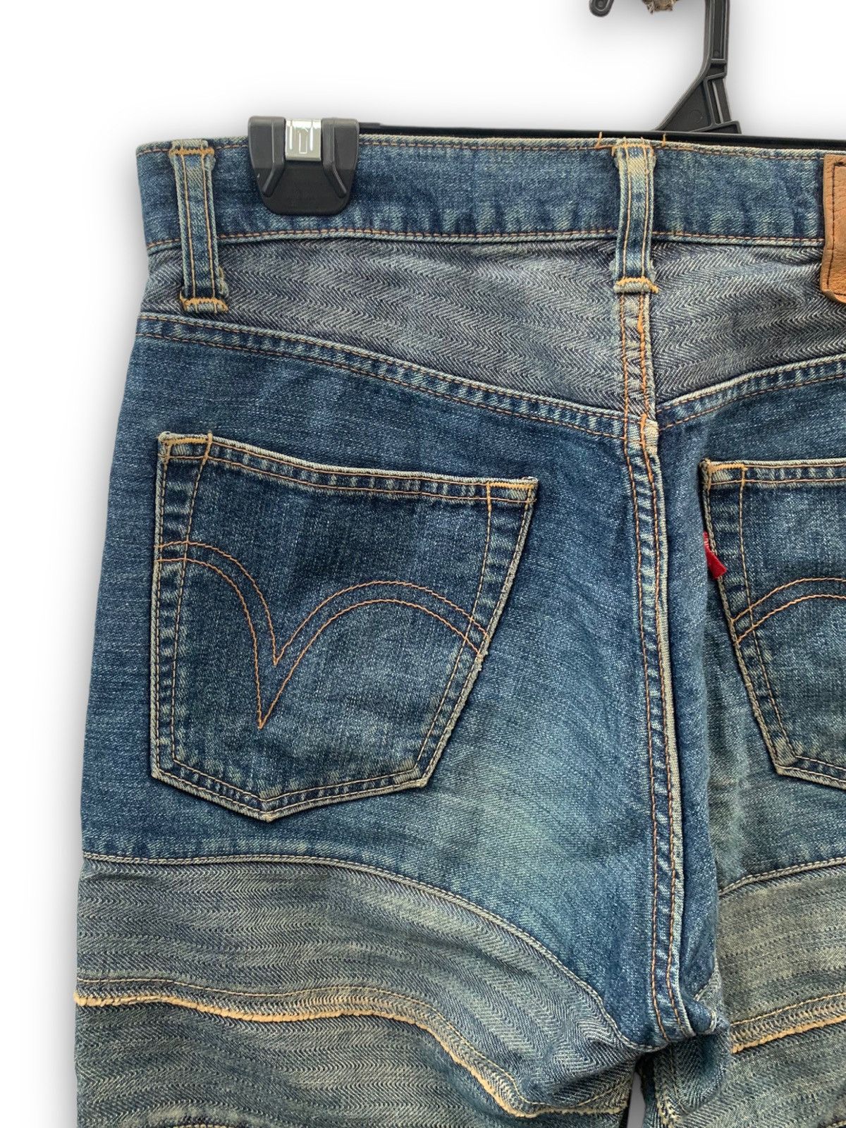 Hysteric Glamour HYSTERIC GLAMOUR KINKY HAGI STRIPES PATCHWORK PUNK DENIM Size US 30 / EU 46 - 5 Thumbnail